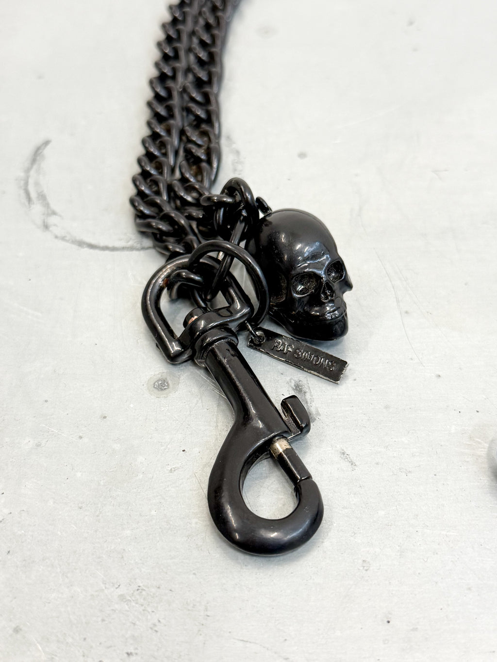 SS2003 Raf Simons 'Consumed' Double Wallet Chain With Skull Charm