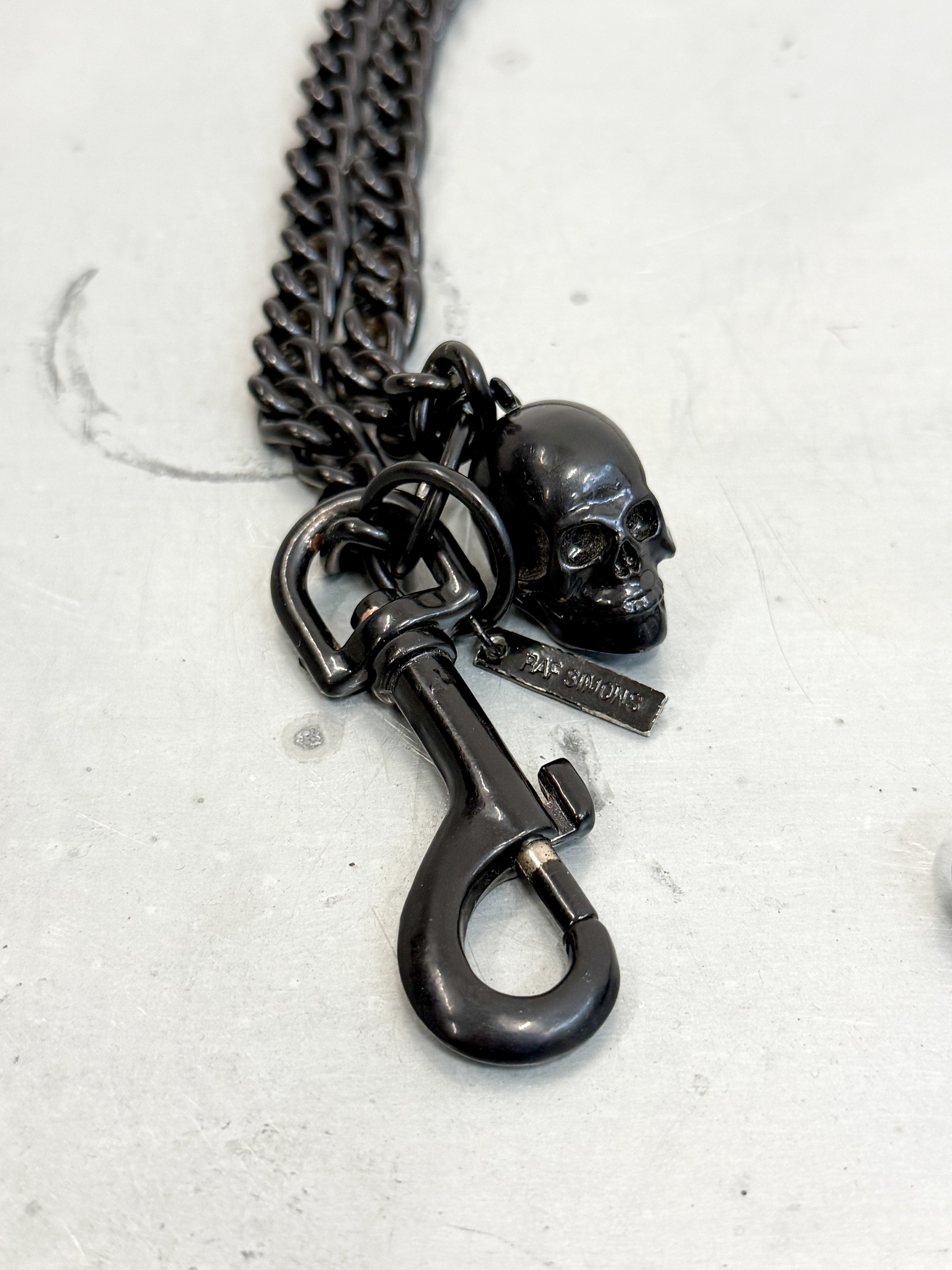 SS2003 Raf Simons 'Consumed' Double Wallet Chain With Skull Charm