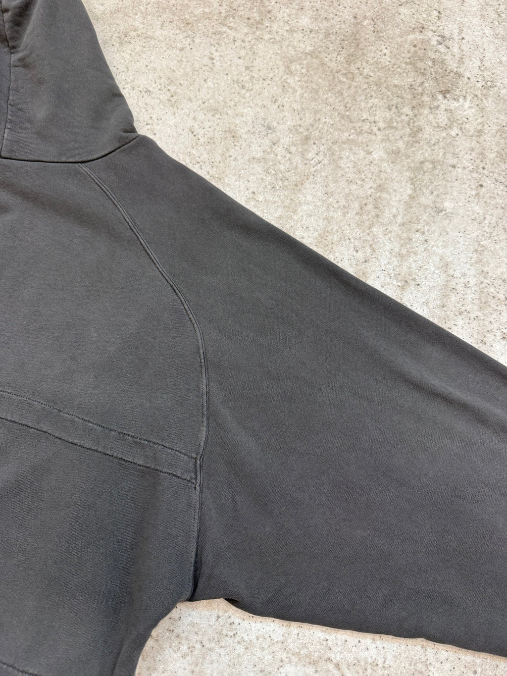 SS2004 Raf Simons Oversized And Slashed Batwing Hoodie With String Closures