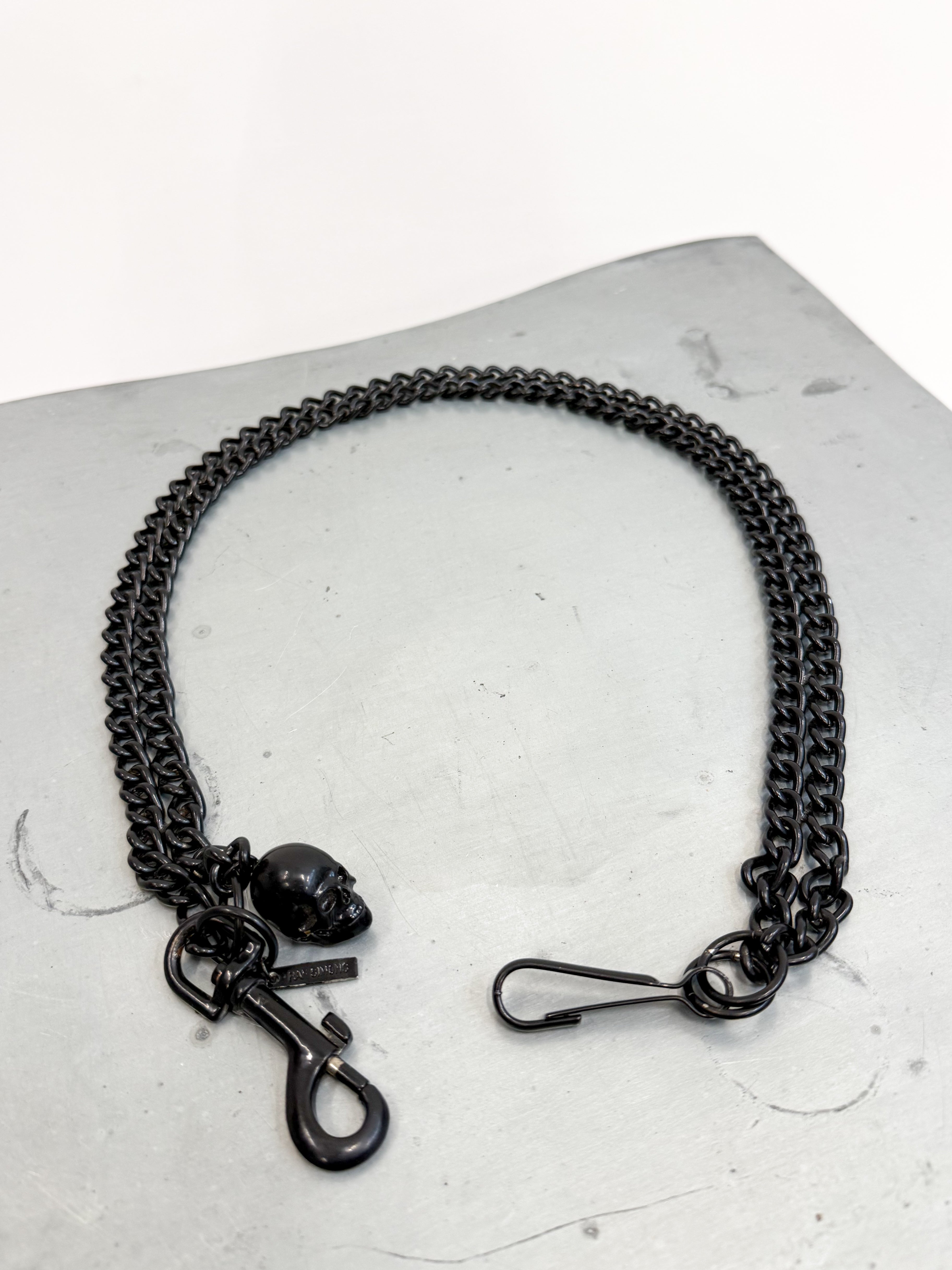 SS2003 Raf Simons 'Consumed' Double Wallet Chain With Skull Charm