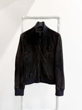 AW2005 Helmut Lang Suede One-Pocket High-Neck Bomber Jacket