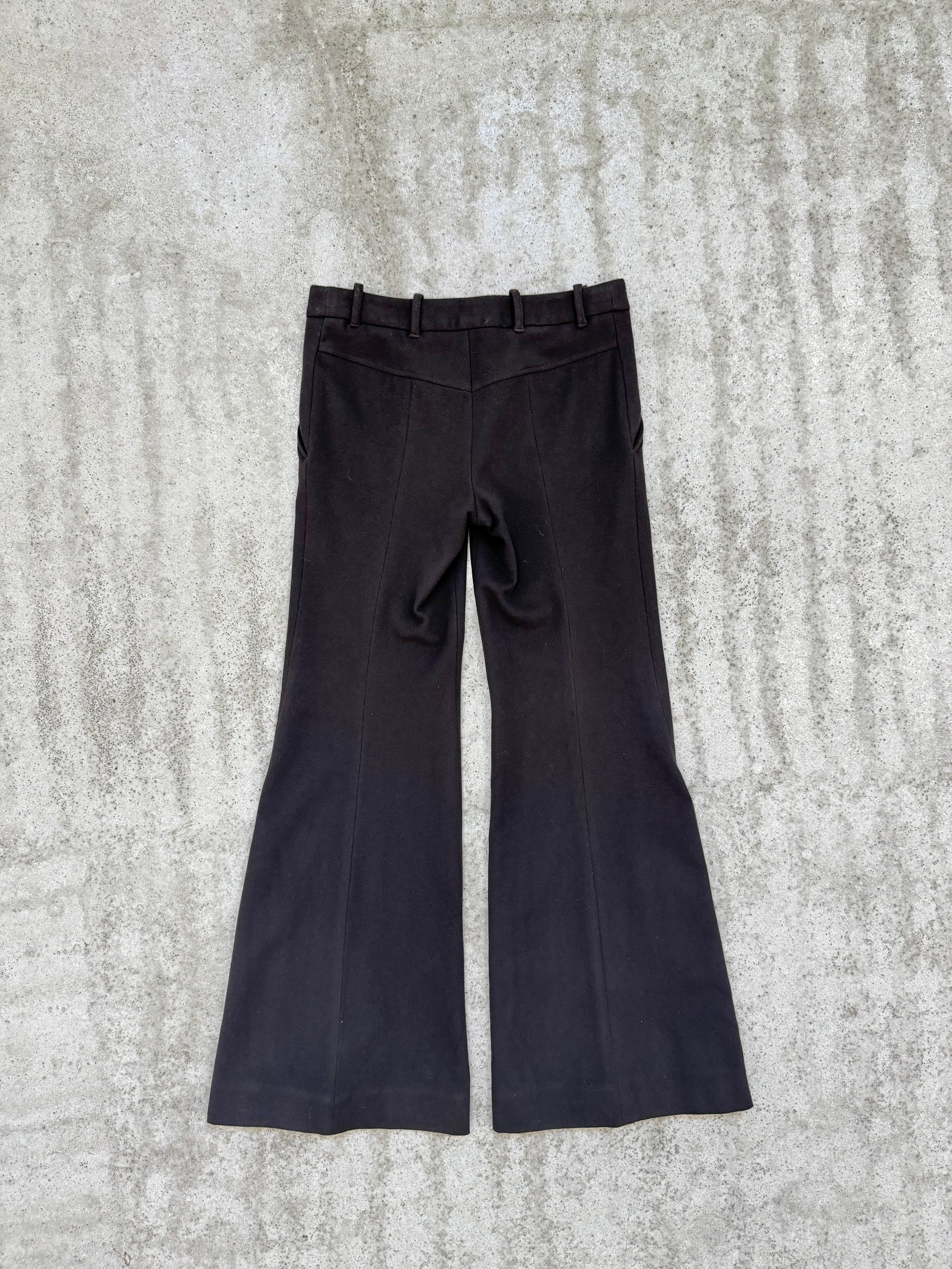 AW2001 Alexander McQueen Flare Brown Wool Trousers