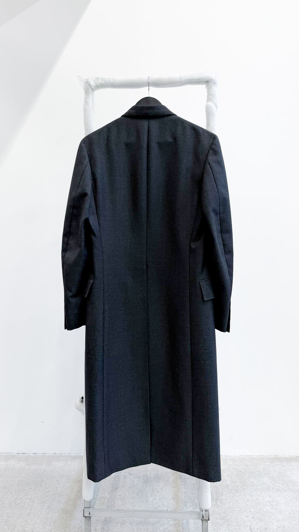 FW1999 YSL Rive Gauche by Hedi Slimane Wool Tailored Double-Breasted Coat