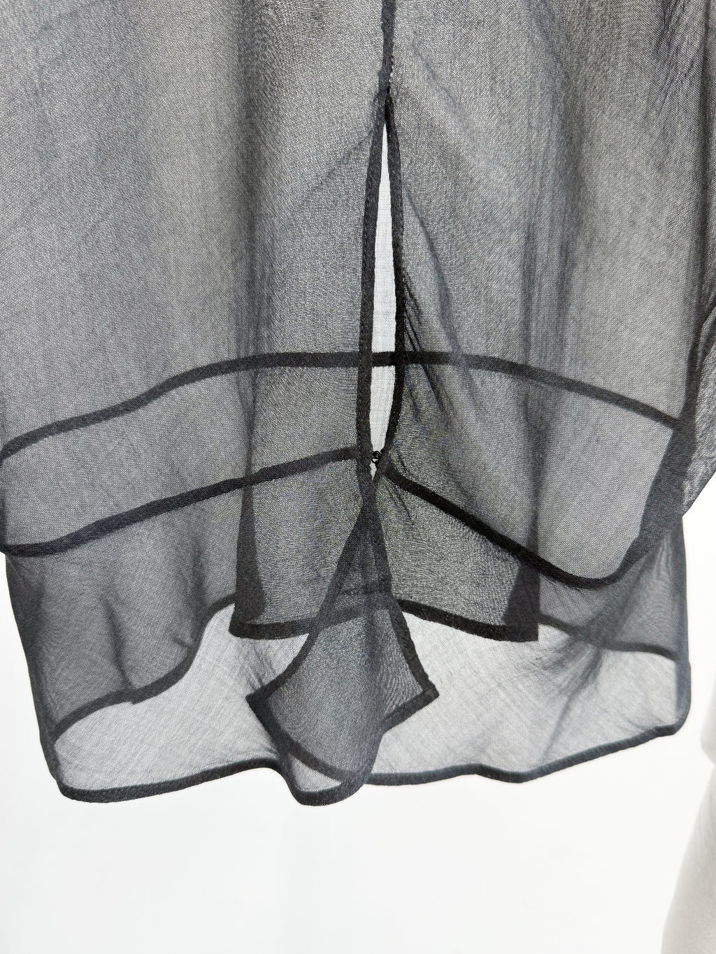 AW2009 Yves Saint Laurent by Stefano Pilati Sheer Silk Top