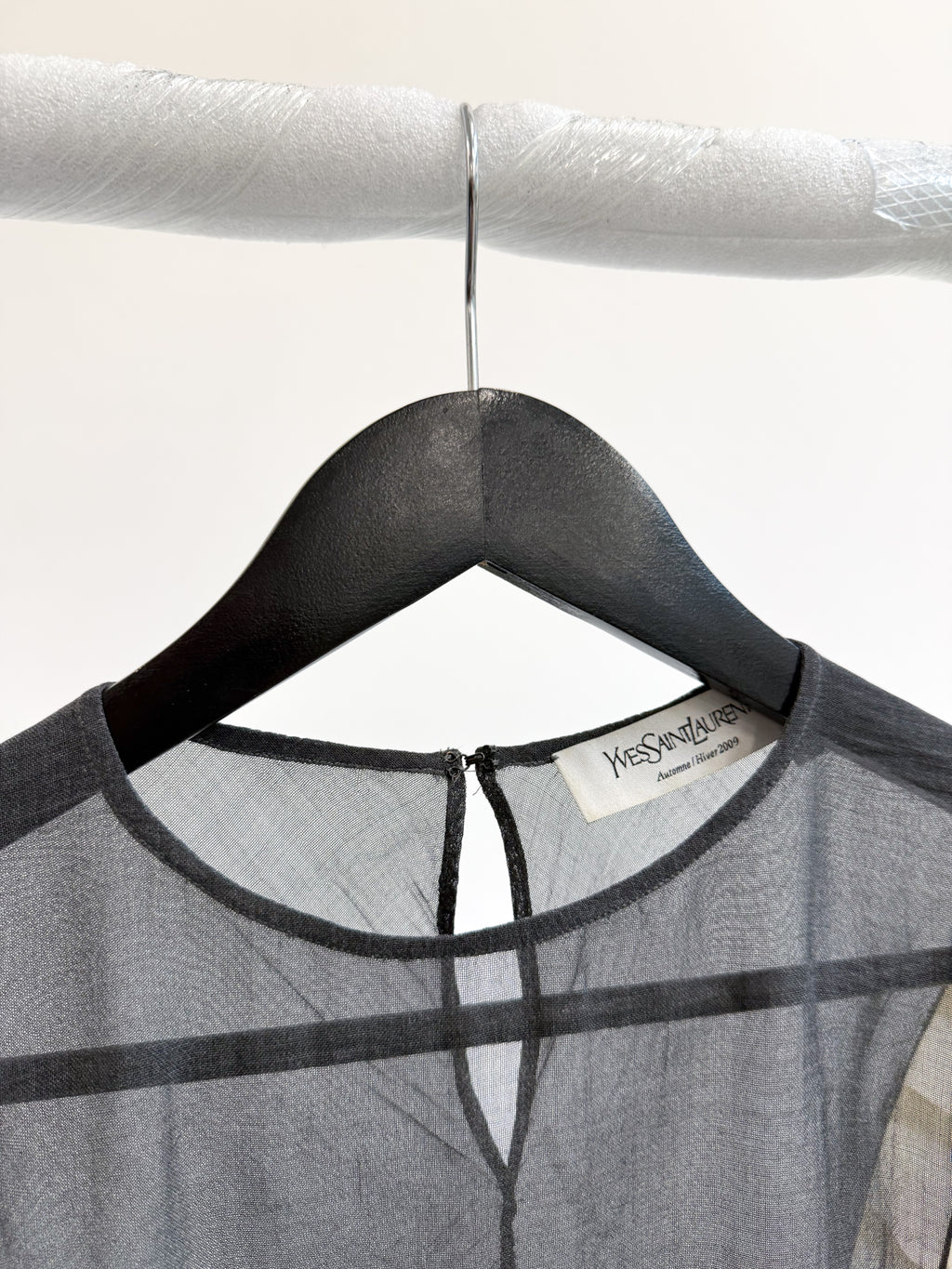 AW2009 Yves Saint Laurent by Stefano Pilati Sheer Silk Top