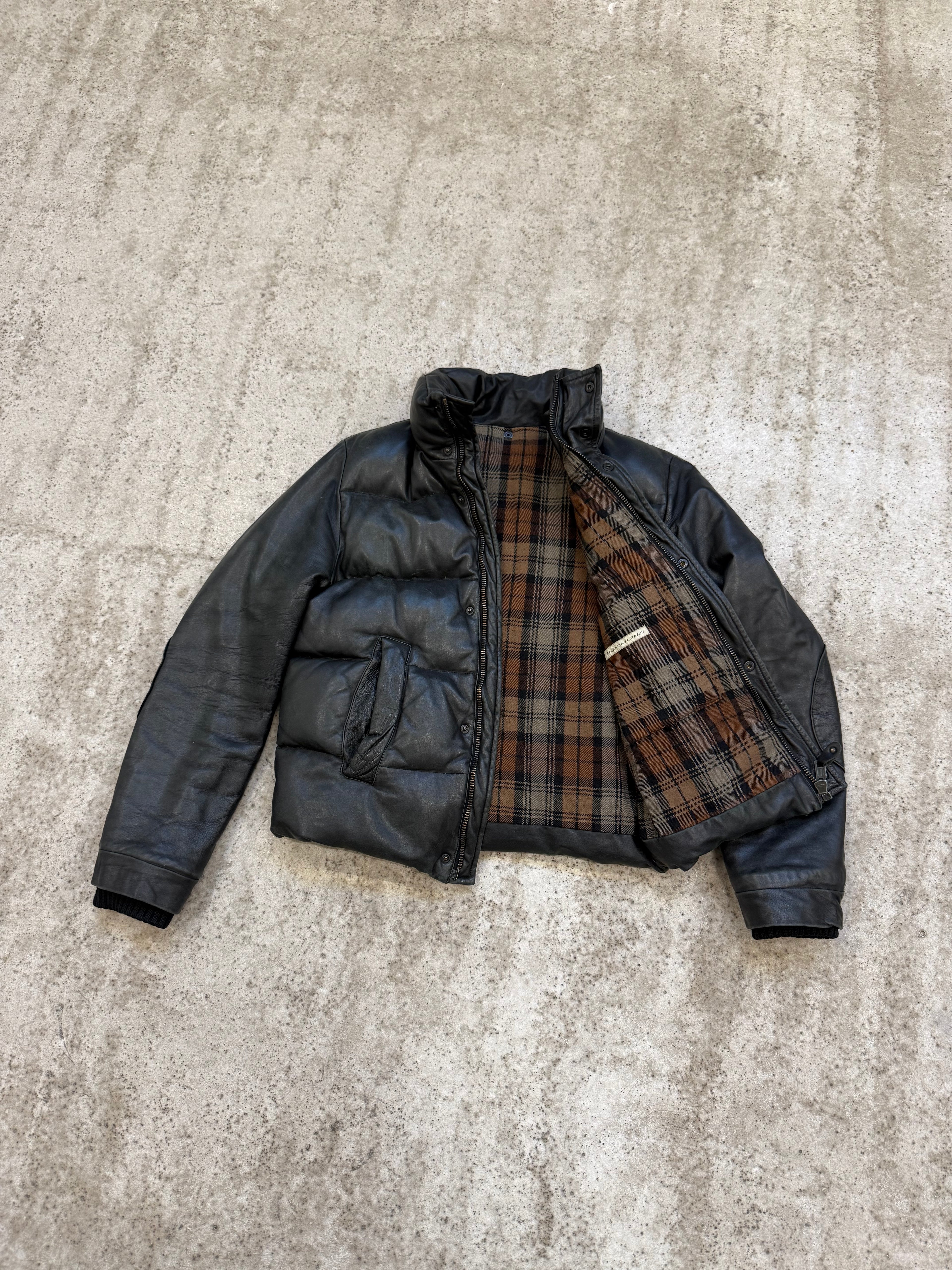 2006 Balenciaga by Nicolas Ghesquière Calf Leather Goose Down Jacket