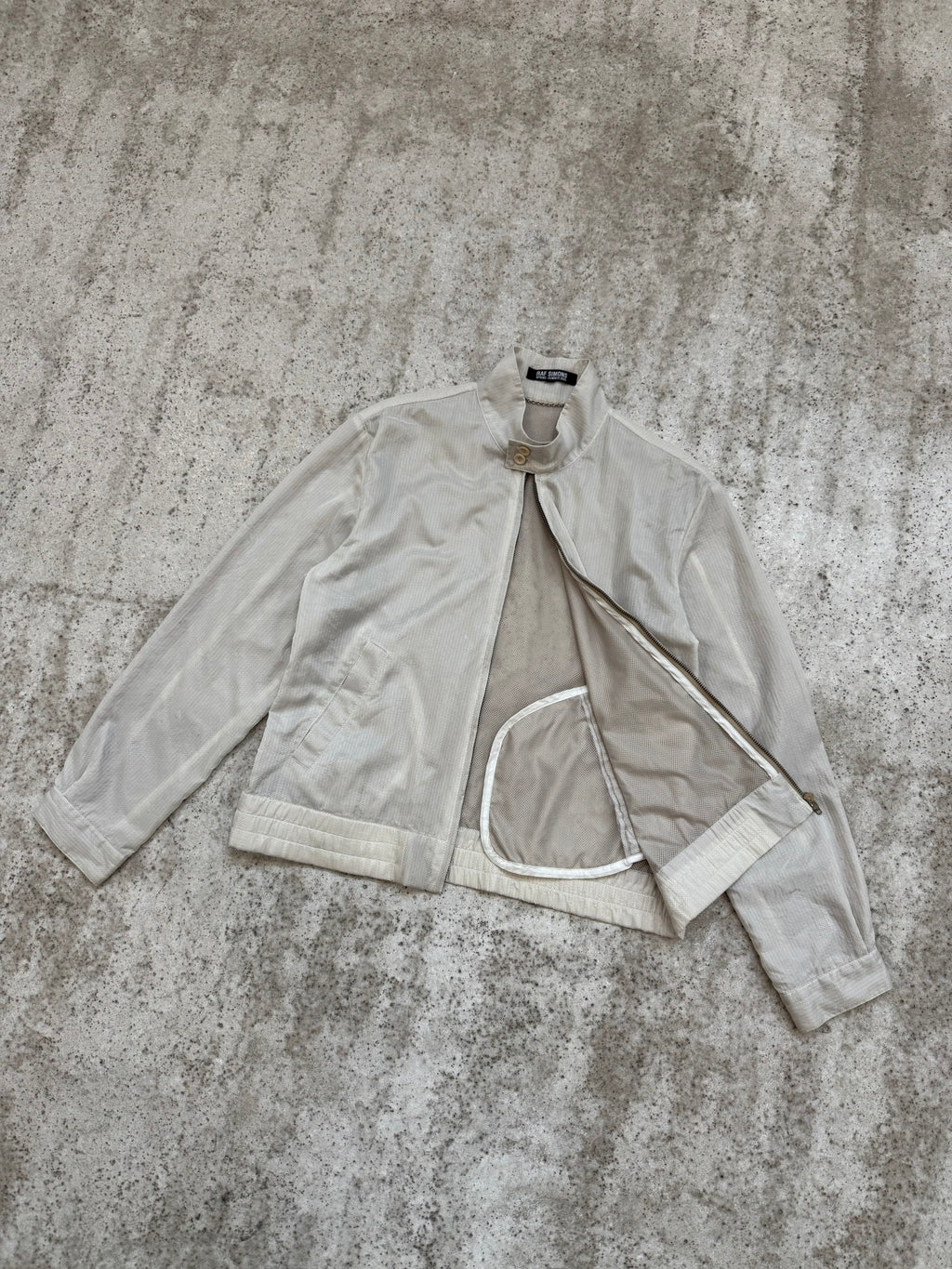 SS2005 Raf Simons Transparent Nylon Harrington Jacket