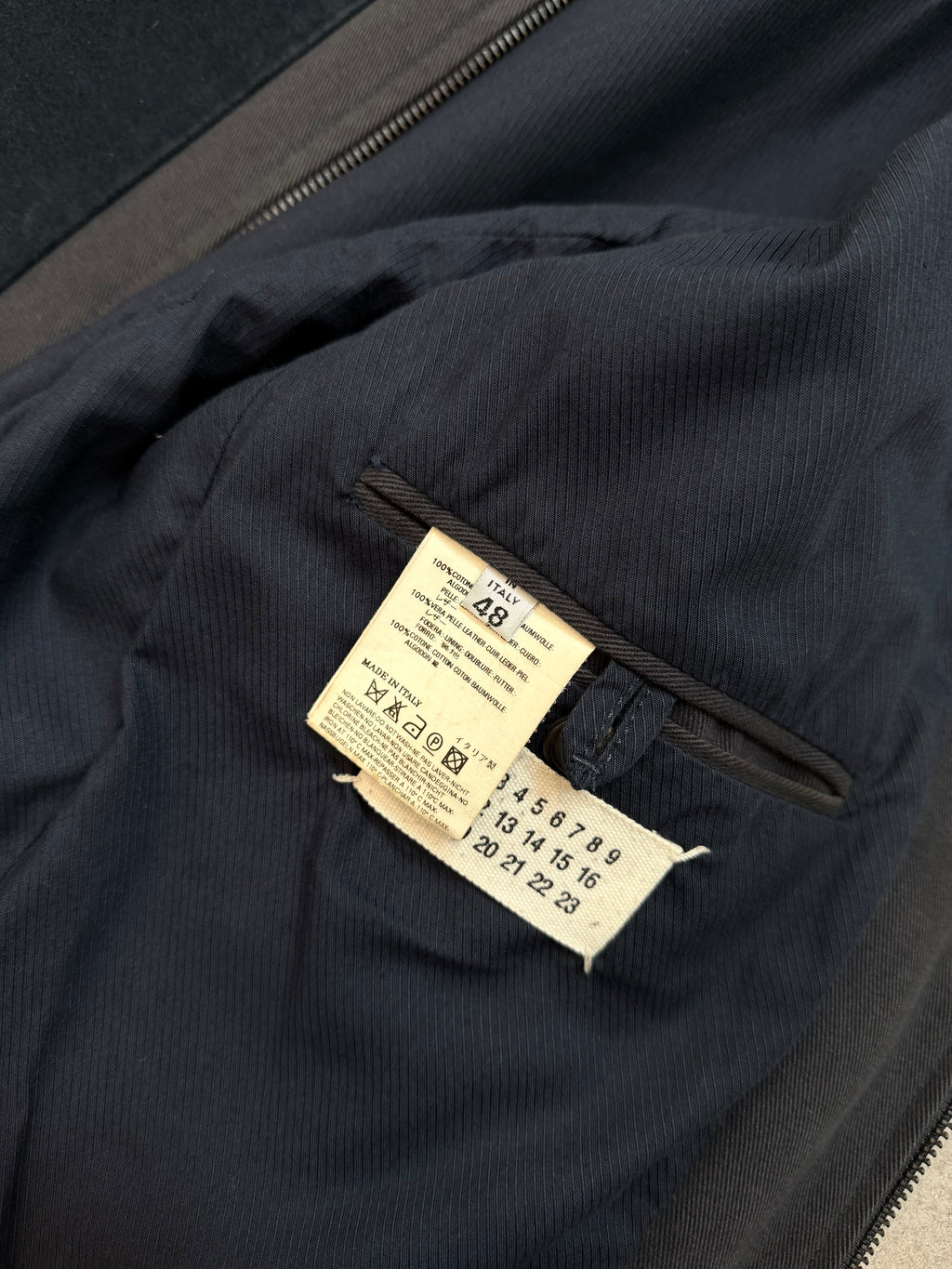 AW2008 Martin Margiela Mixed Material Flight Jacket