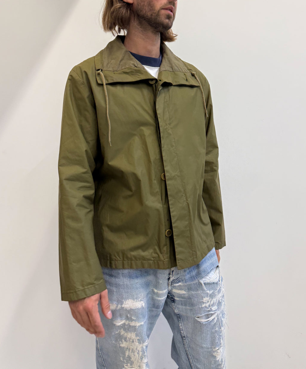 SS1999 Helmut Lang Light High-Neck Buttoned Jacket