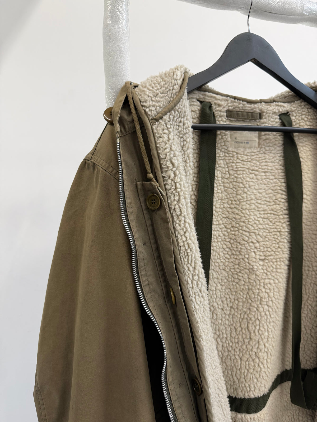 1999 Helmut Lang Deep-Pile Lined Army Parka