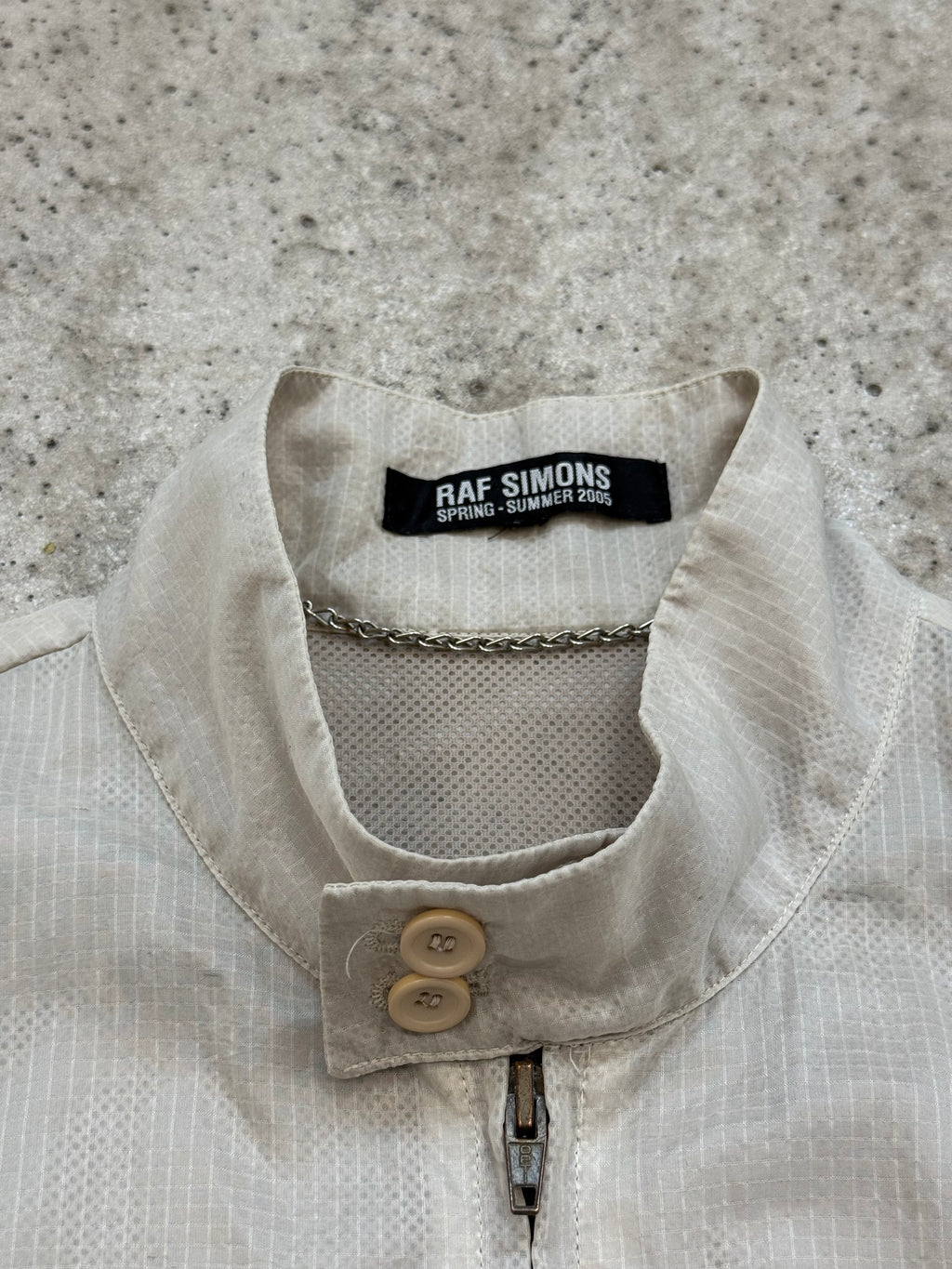 SS2005 Raf Simons Transparent Nylon Harrington Jacket