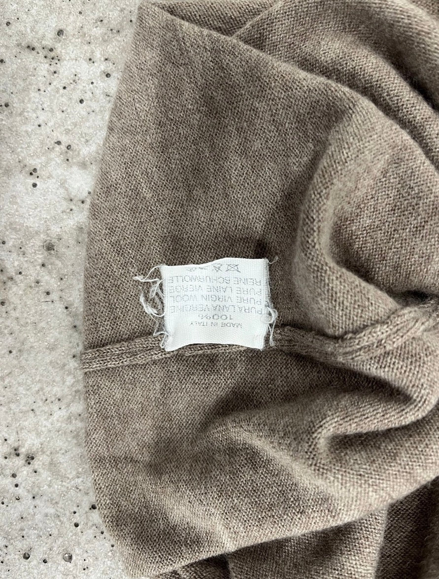 1999 Martin Margiela Wool Turtleneck With Leather Elbow Pads