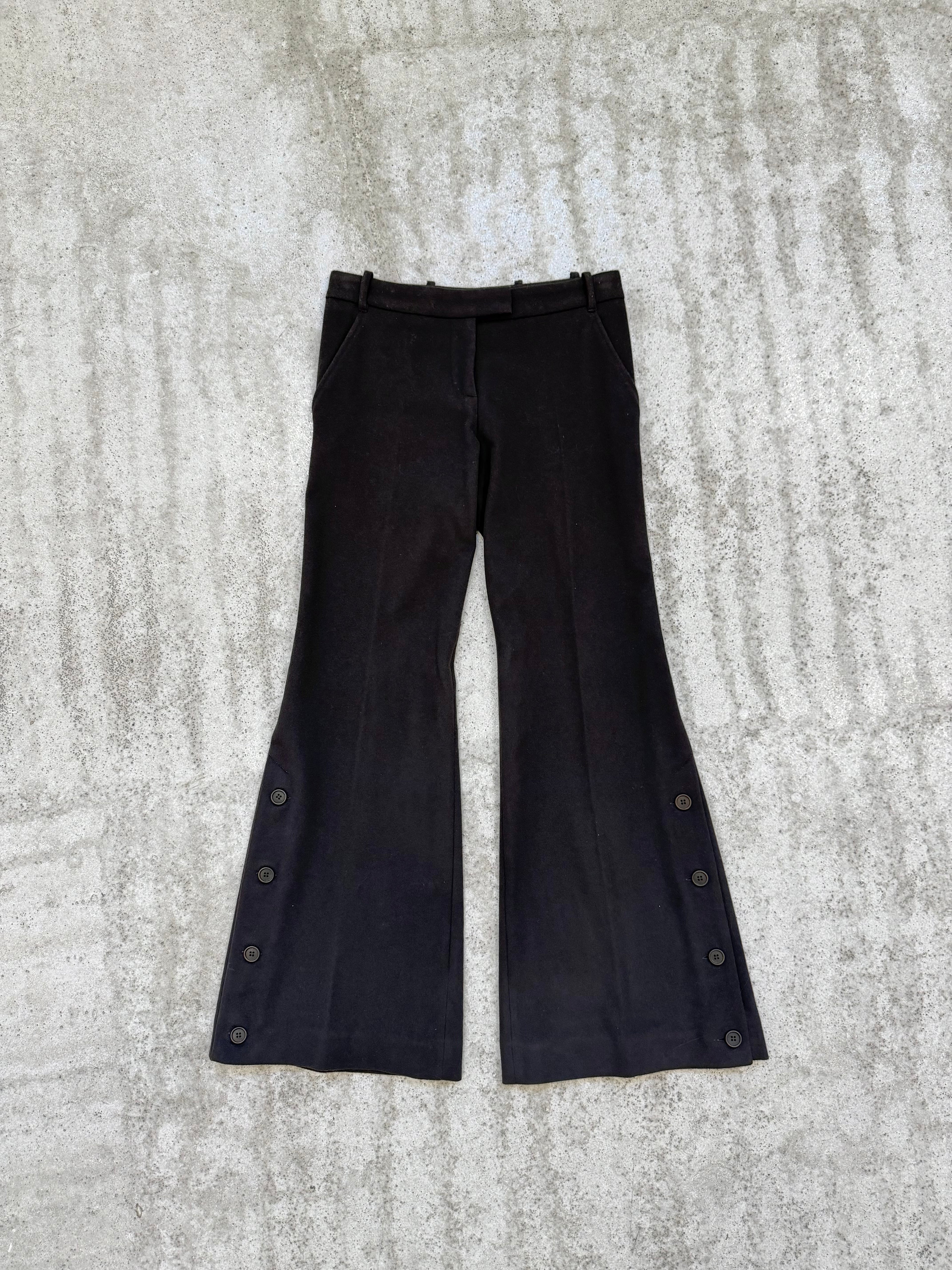 AW2001 Alexander McQueen Flare Brown Wool Trousers