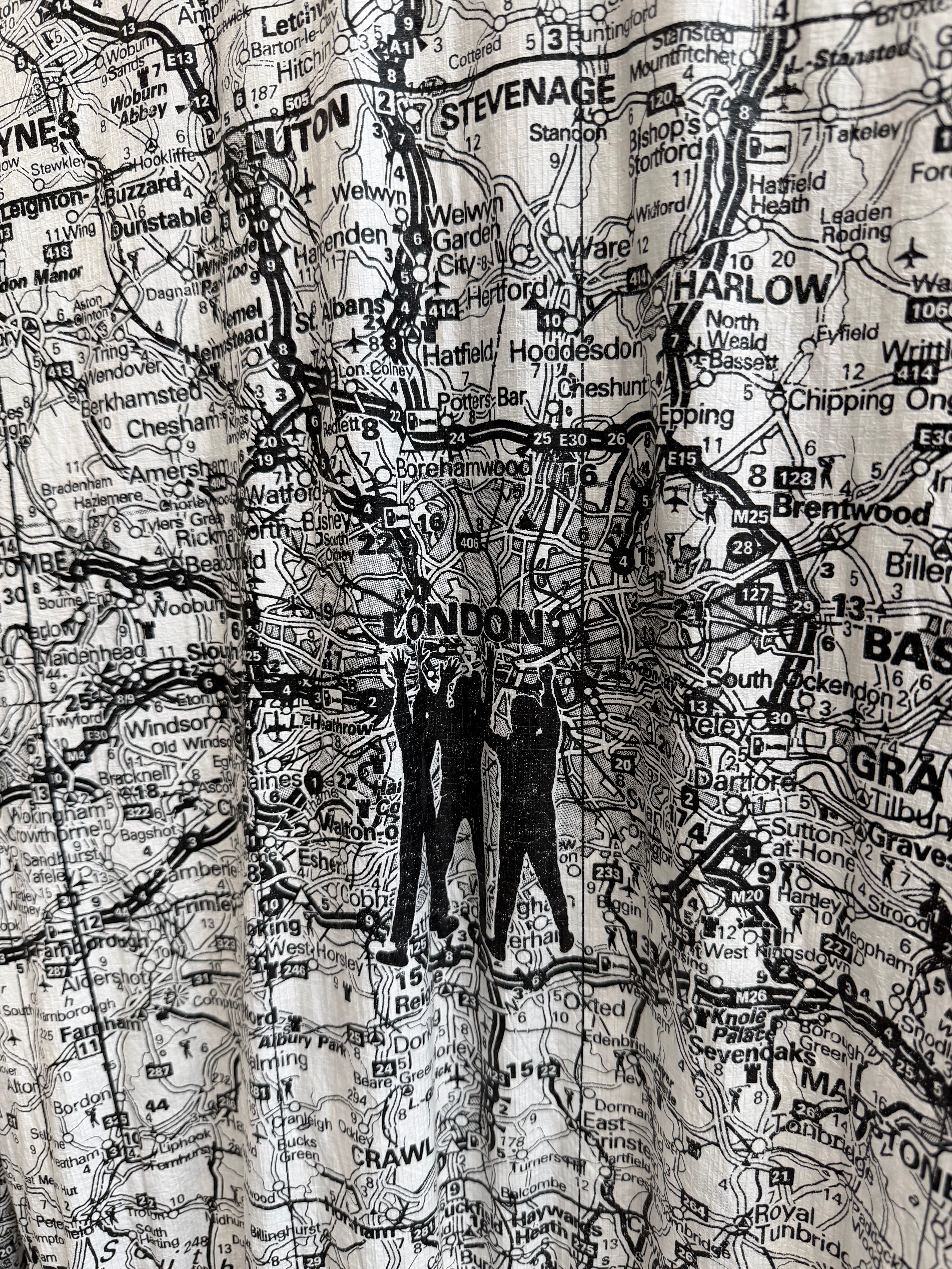 SS2004 Number Nine Polyethylene London Map Light Jacket
