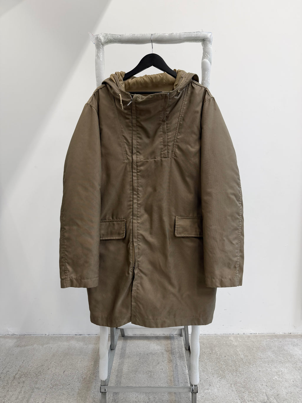 AW2000 Helmut Lang Ballistic Nylon Parka with Removable Down Liner