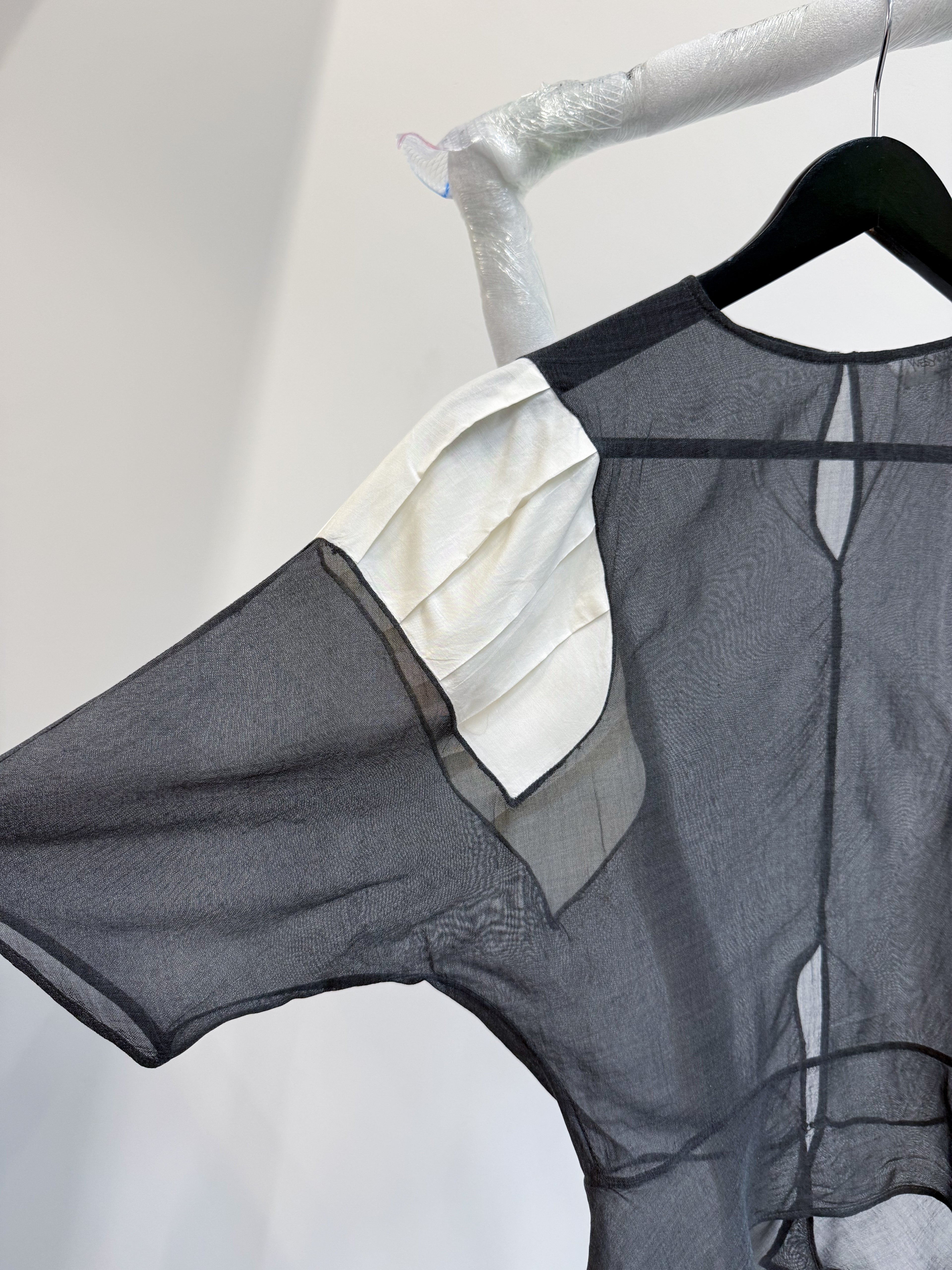AW2009 Yves Saint Laurent by Stefano Pilati Sheer Silk Top