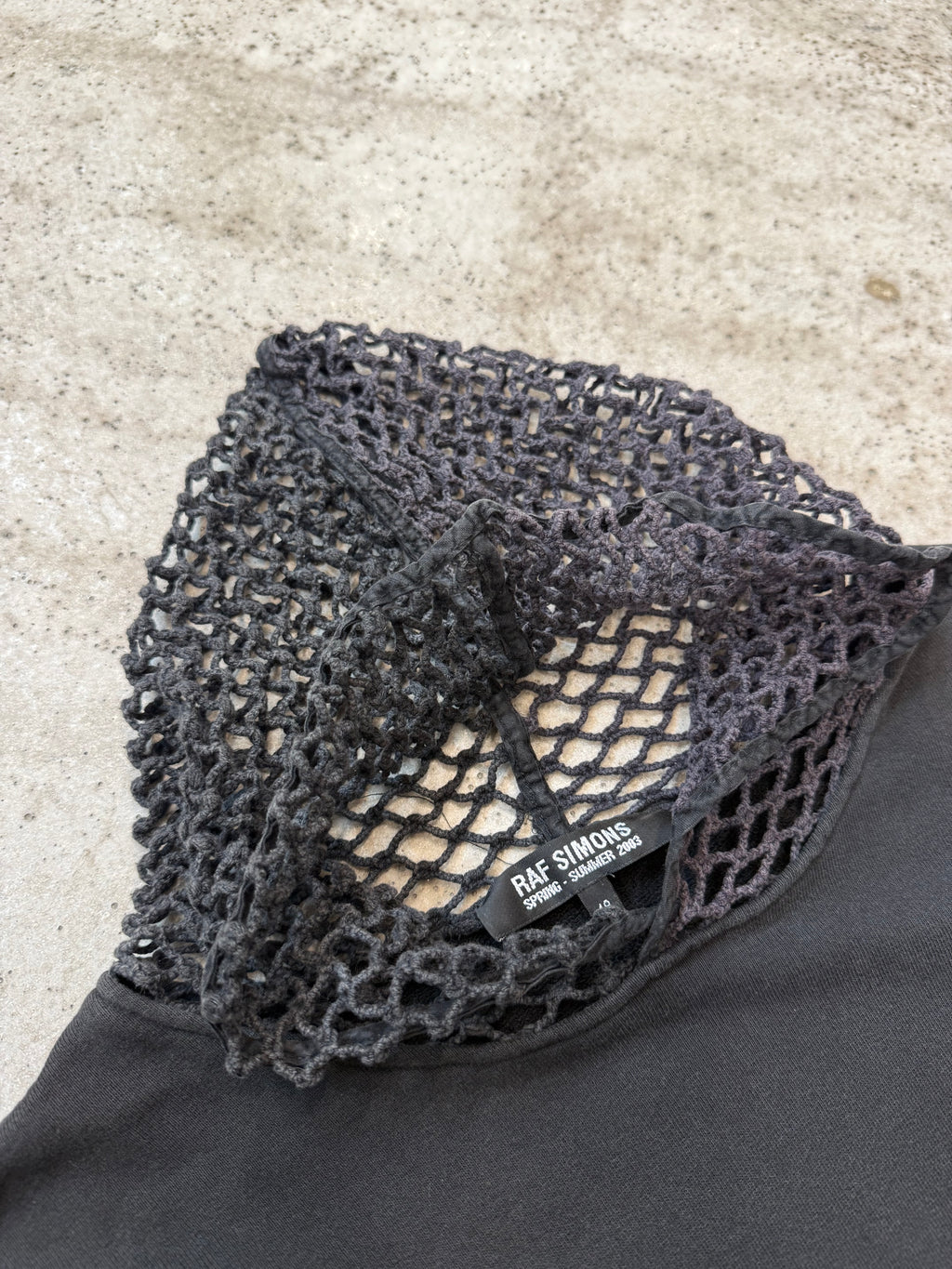 SS2003 Raf Simons 'Consumed' Fishnet Hoodie
