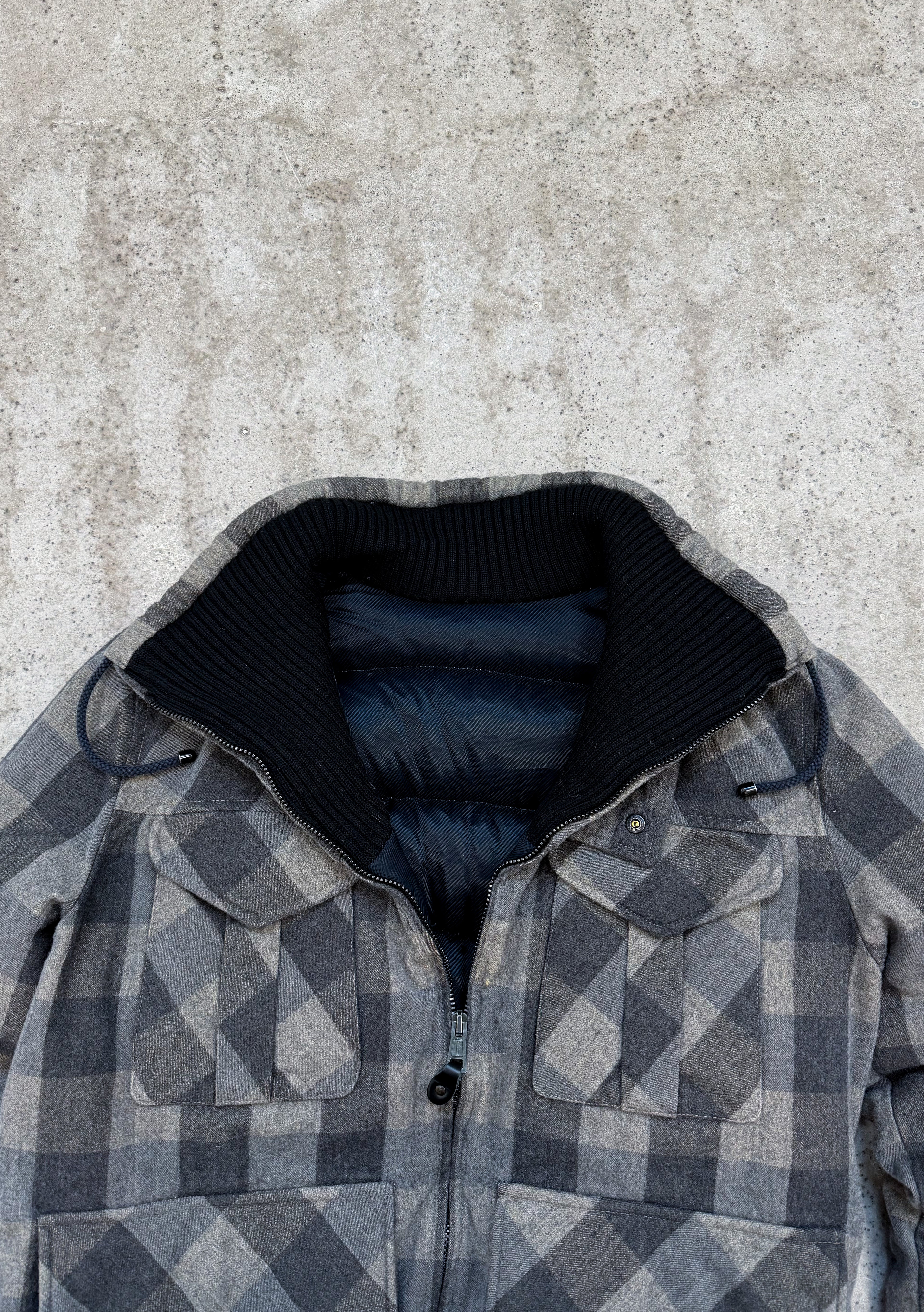 2006 Balenciaga by Nicolas Ghesquière Men's Wool High-Neck Goose Down Puffer