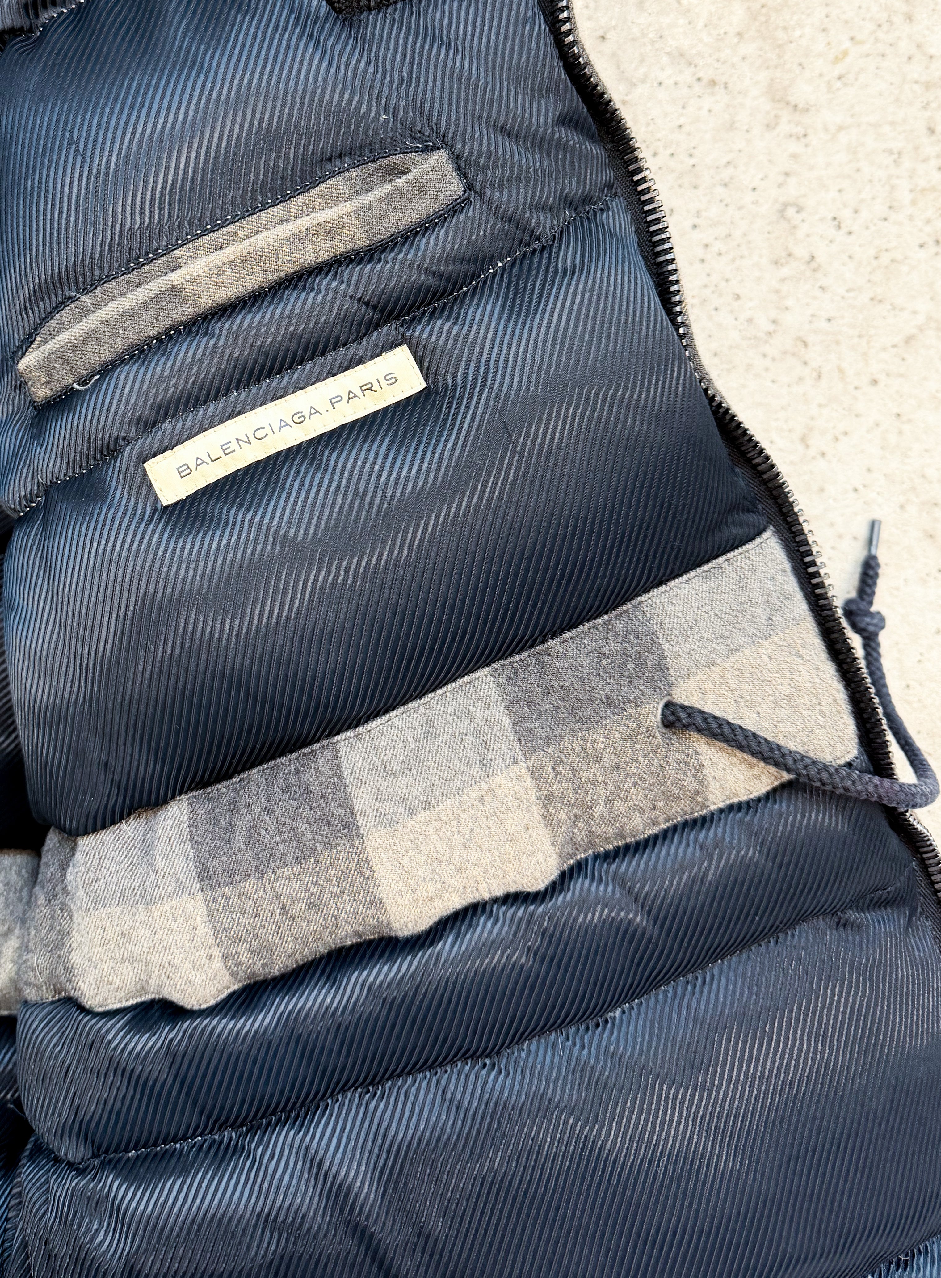 2006 Balenciaga by Nicolas Ghesquière Men's Wool High-Neck Goose Down Puffer