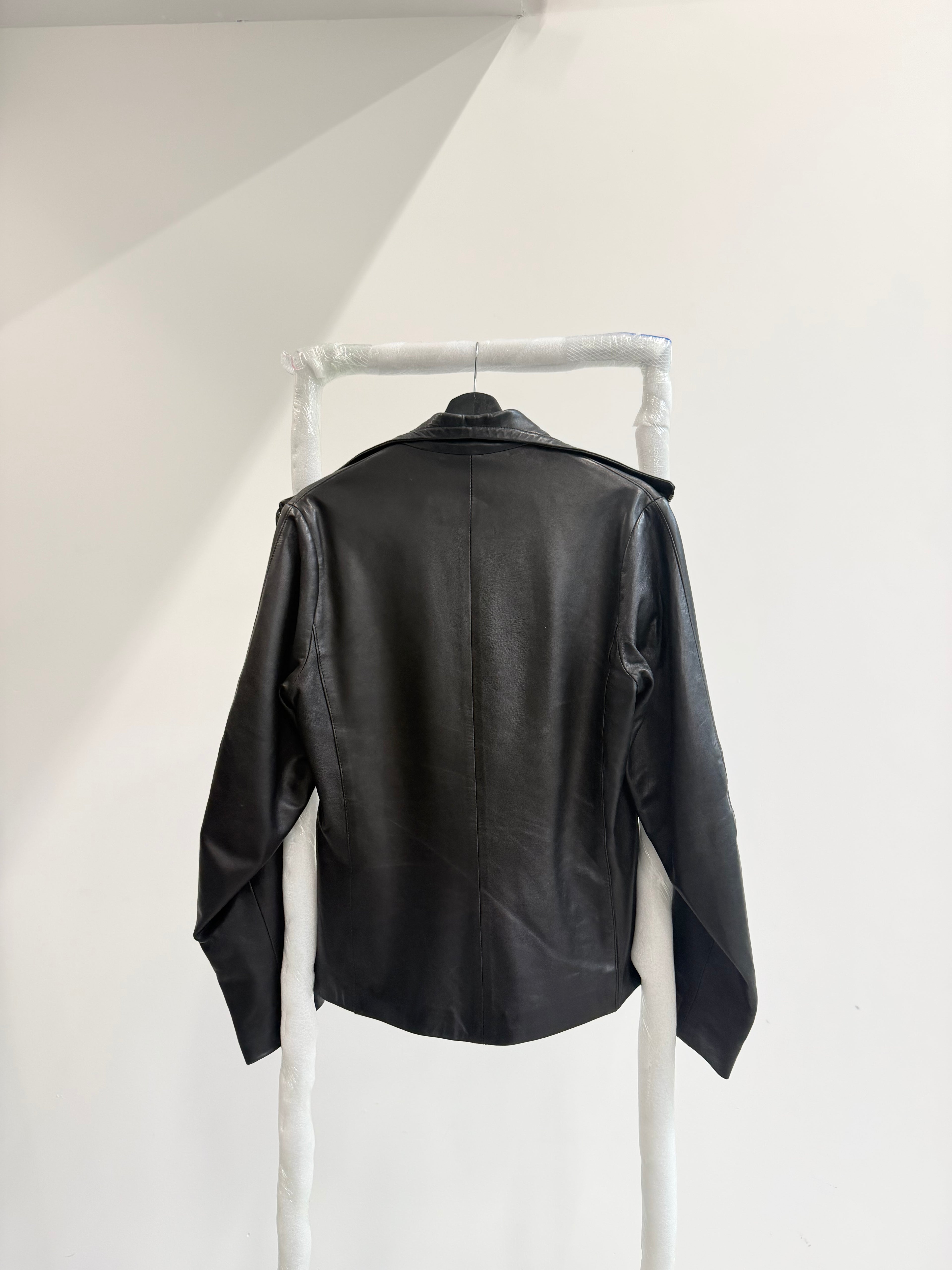 1990's Vexed Generation Ninja High-Neck Leather Jacket