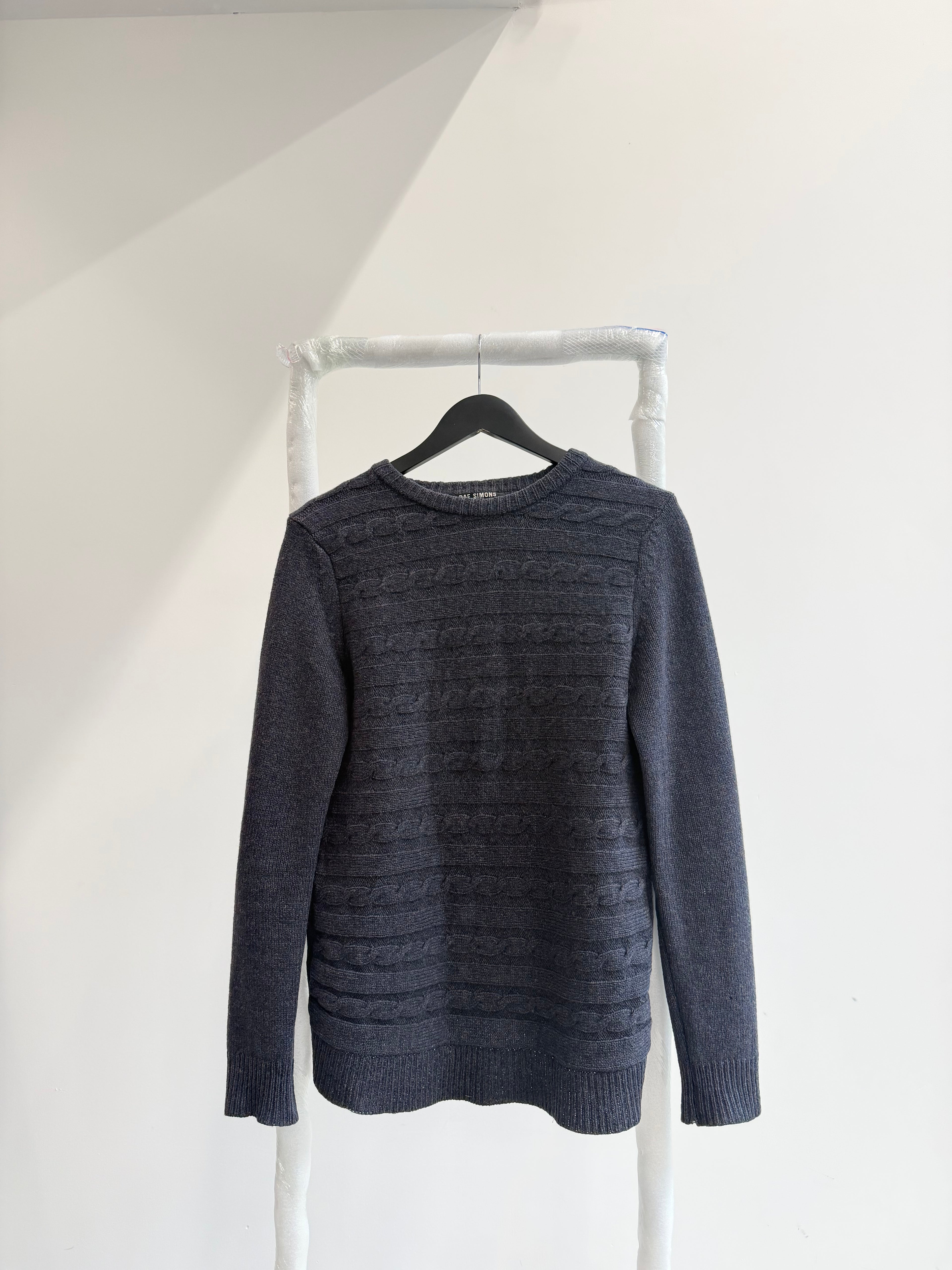 AW2001-2002 Raf Simons 'Riot, Riot, Riot' Cable Knit