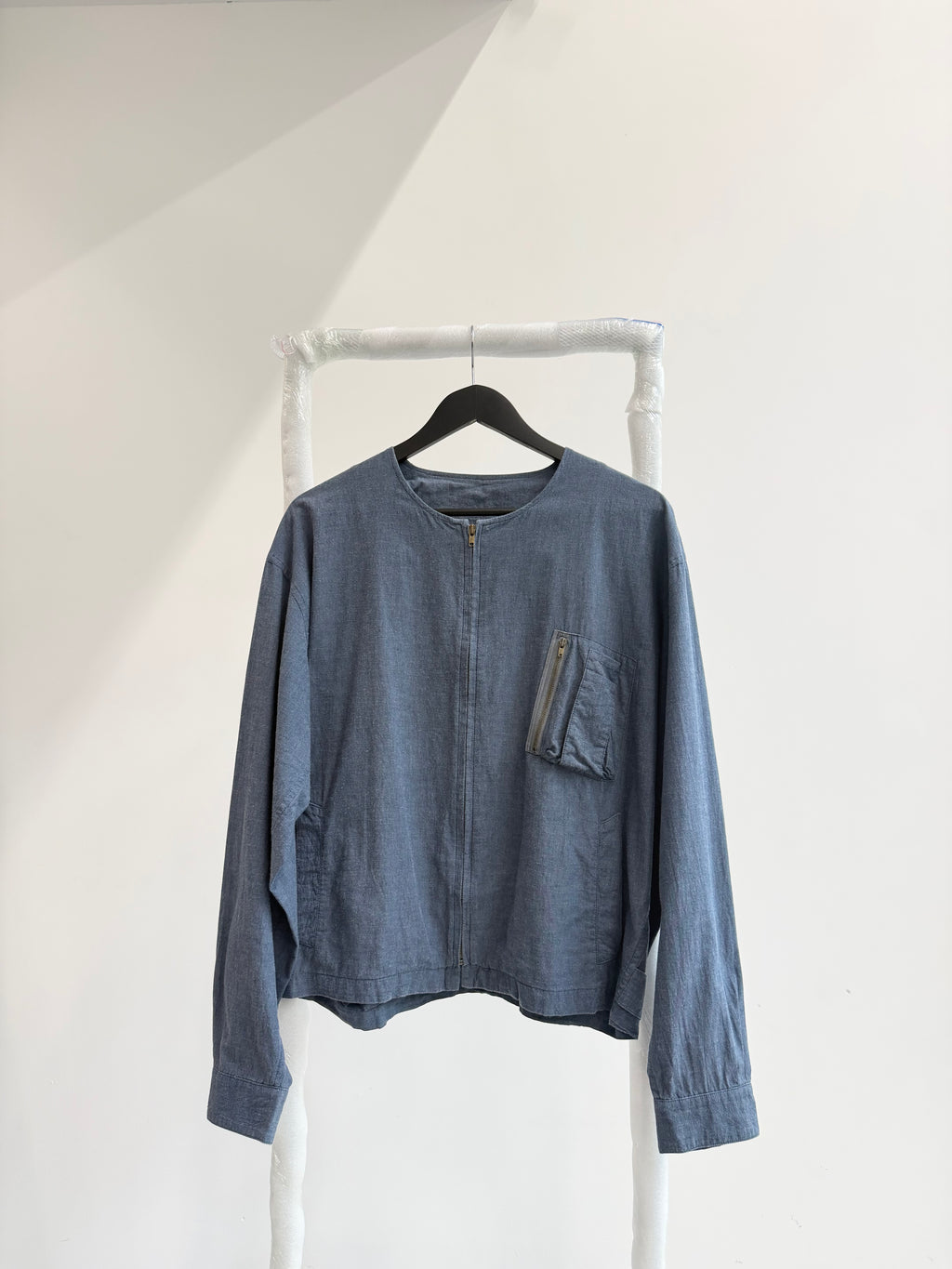 1990's Y's For Men Light Collarless Bomber Jacket