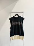 SS2005 Martin Margiela Artisanal Hybrid Tanktop With Leather And Wool Inserts