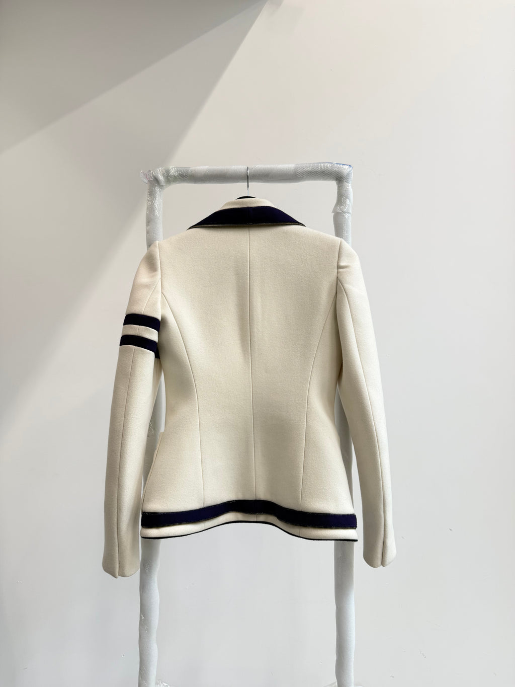 FW2007 Balenciaga by Nicolas Ghesquière Heavy Wool Blazer With Decorative Zipper Lapel