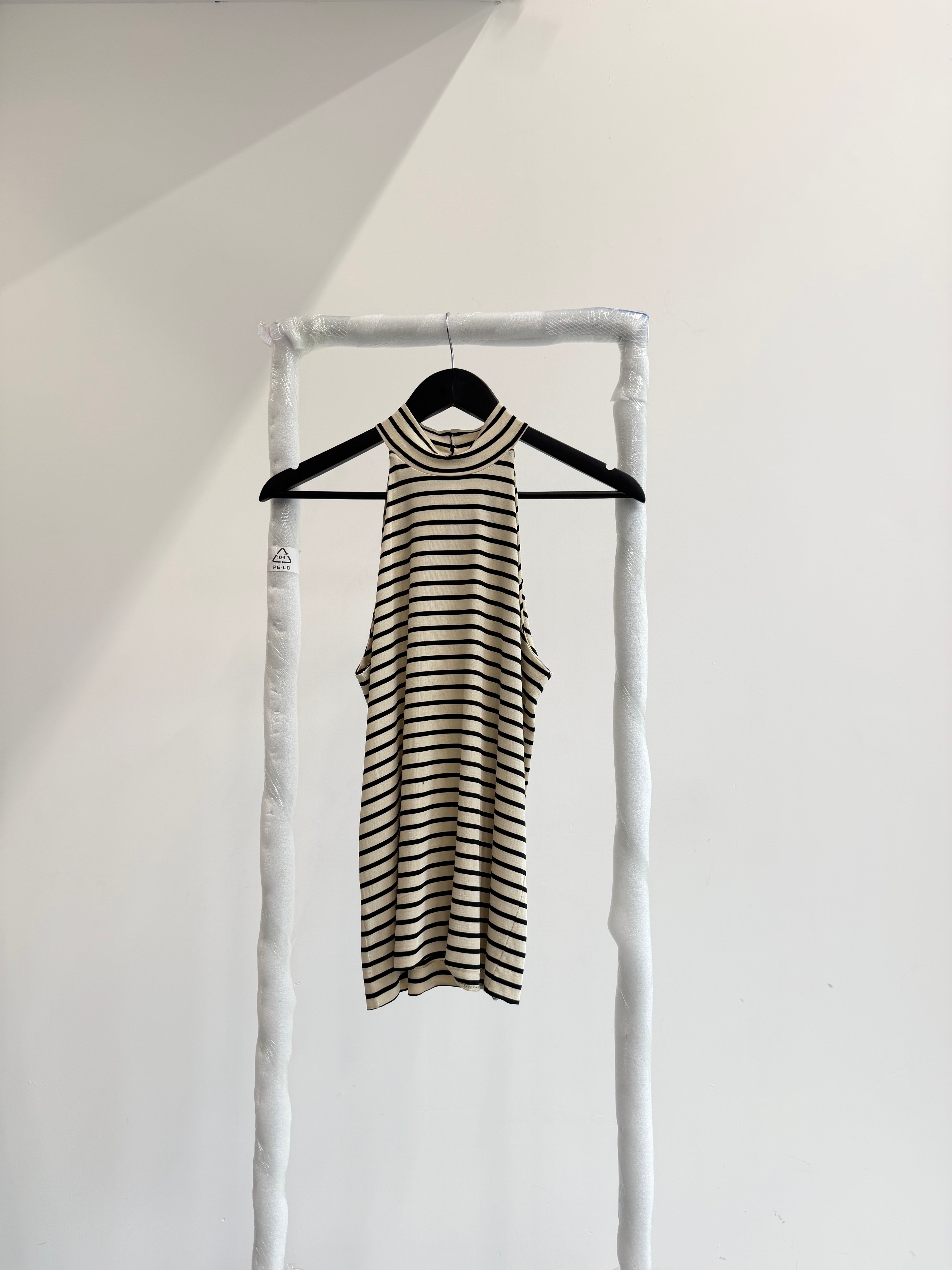 1980's Romeo Gigli Breton Stripe Halter Neck Top