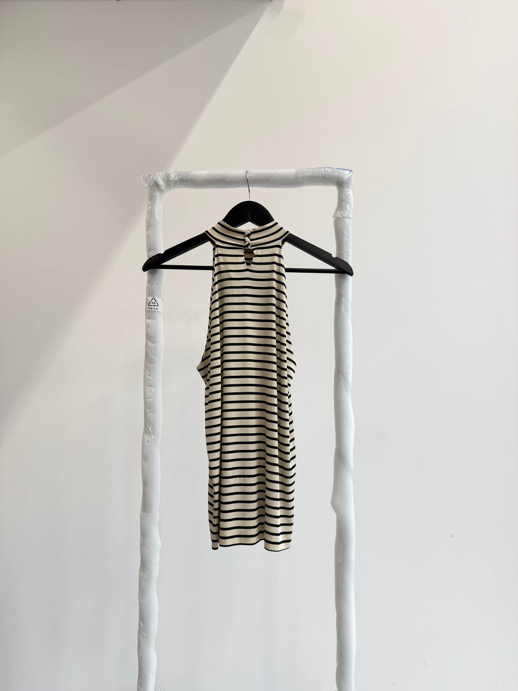 1980's Romeo Gigli Breton Stripe Halter Neck Top