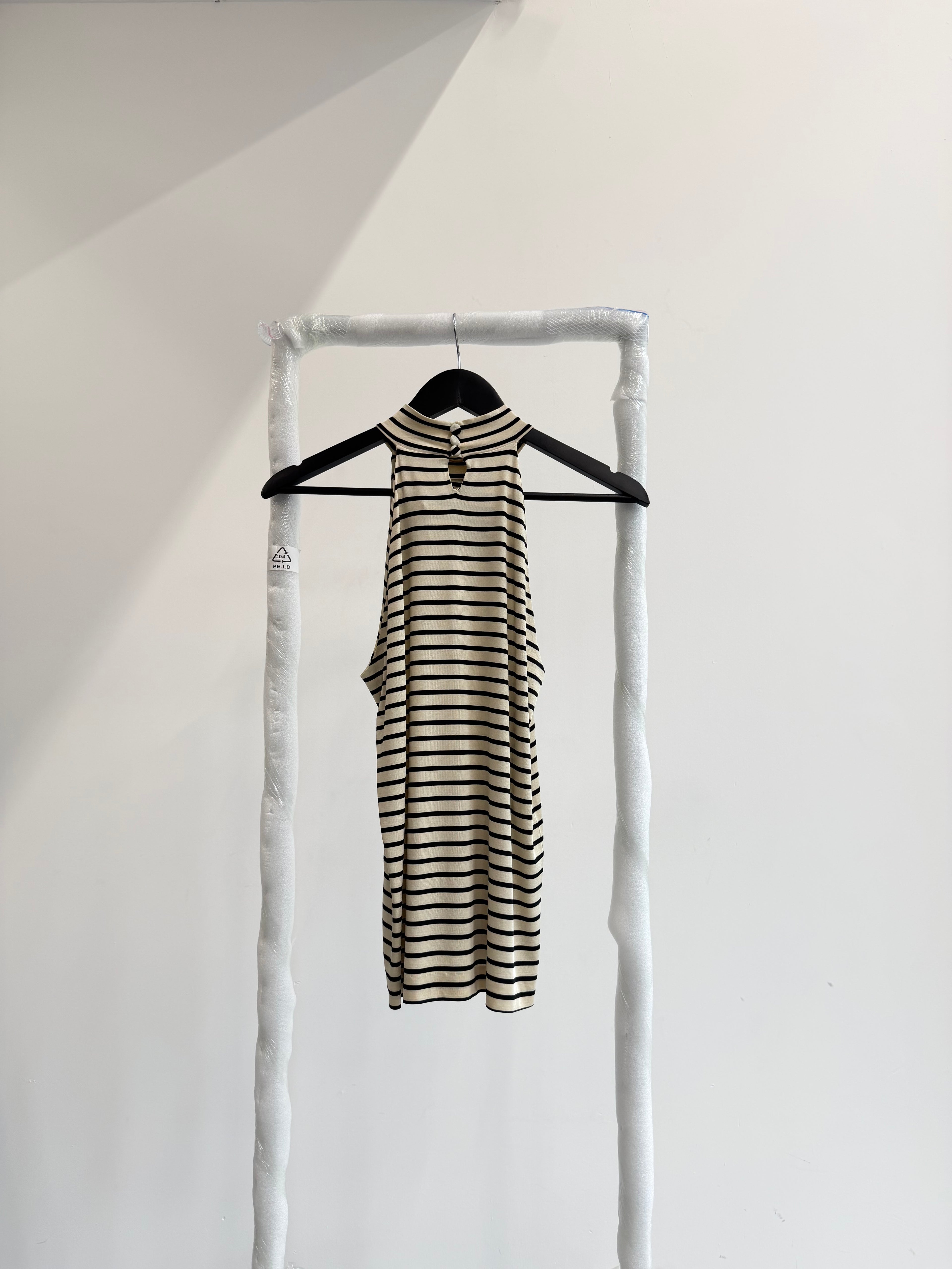 1980's Romeo Gigli Breton Stripe Halter Neck Top