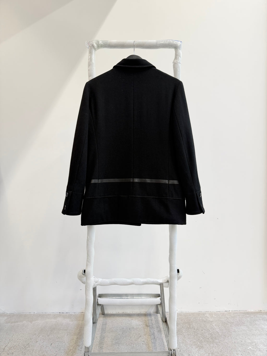 1997 Helmut Lang Resin Stripe Wool Coat