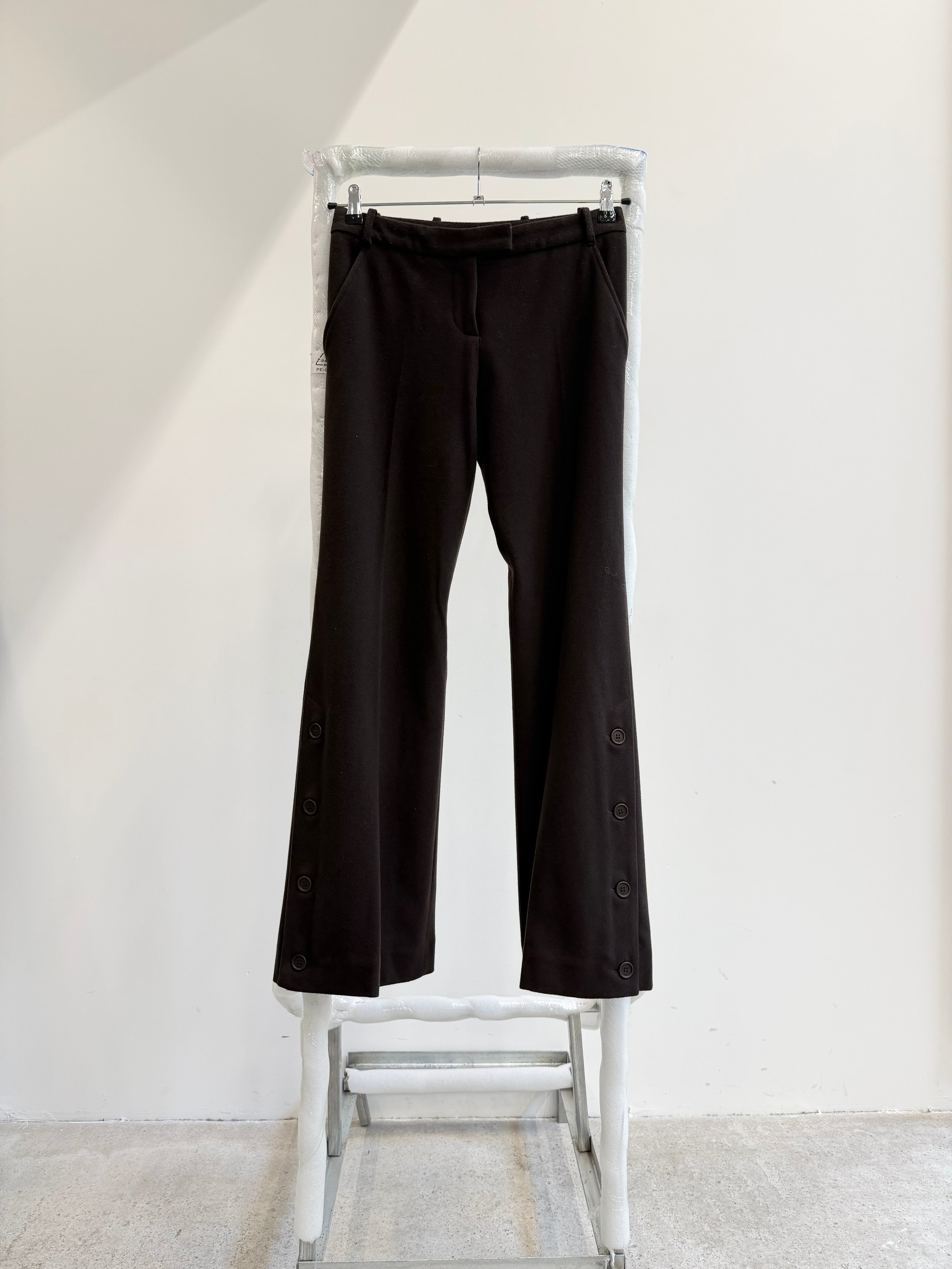 AW2001 Alexander McQueen Flare Brown Wool Trousers