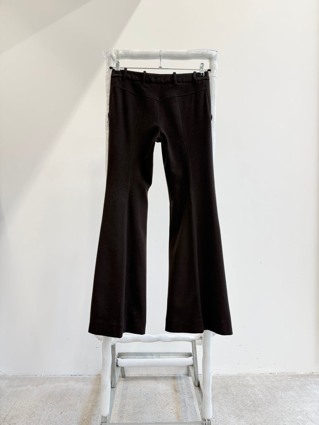 AW2001 Alexander McQueen Flare Brown Wool Trousers