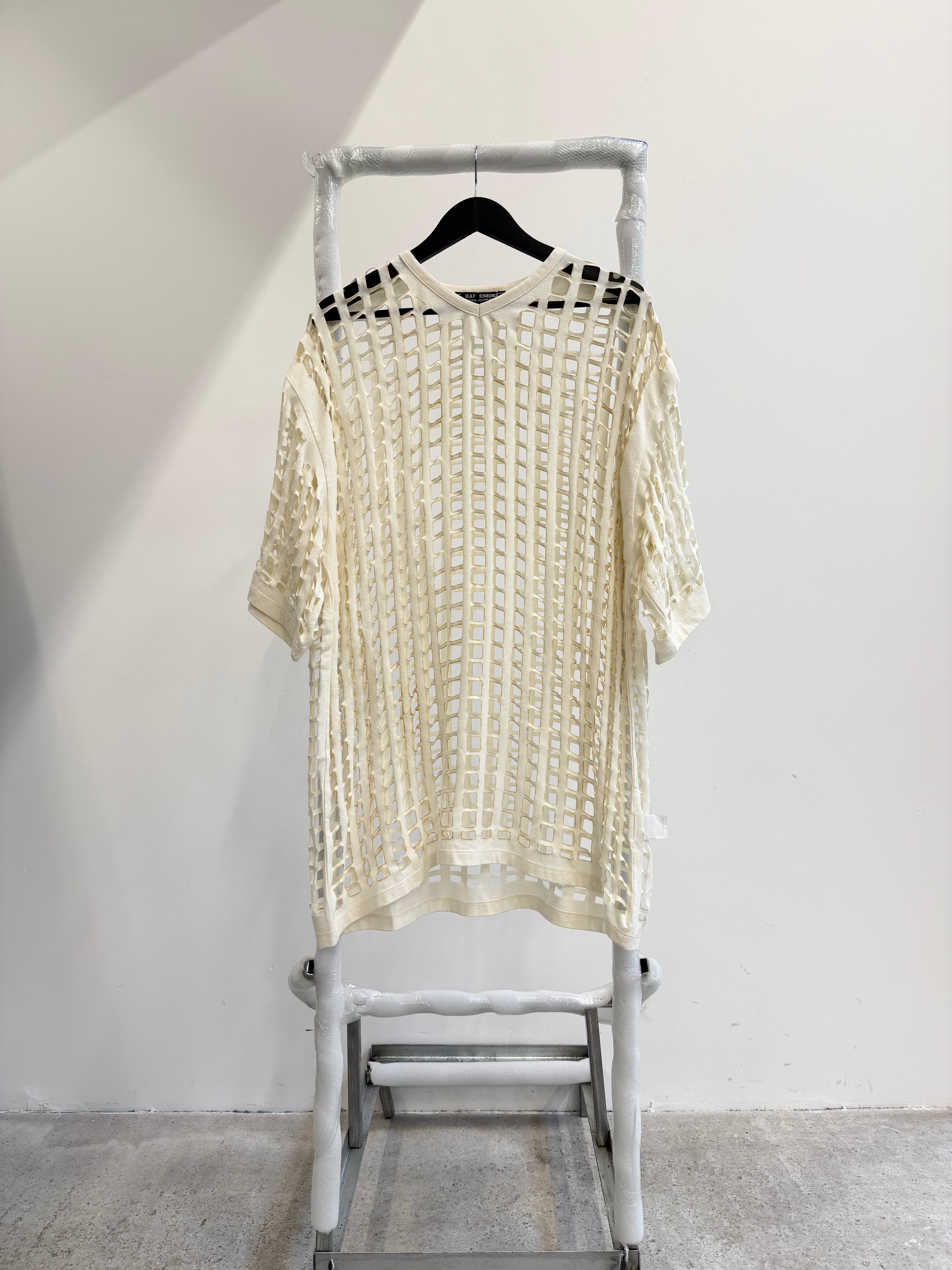 SS2006 Raf Simons 'Icarus Surgit' Laser-Cut Football Tee