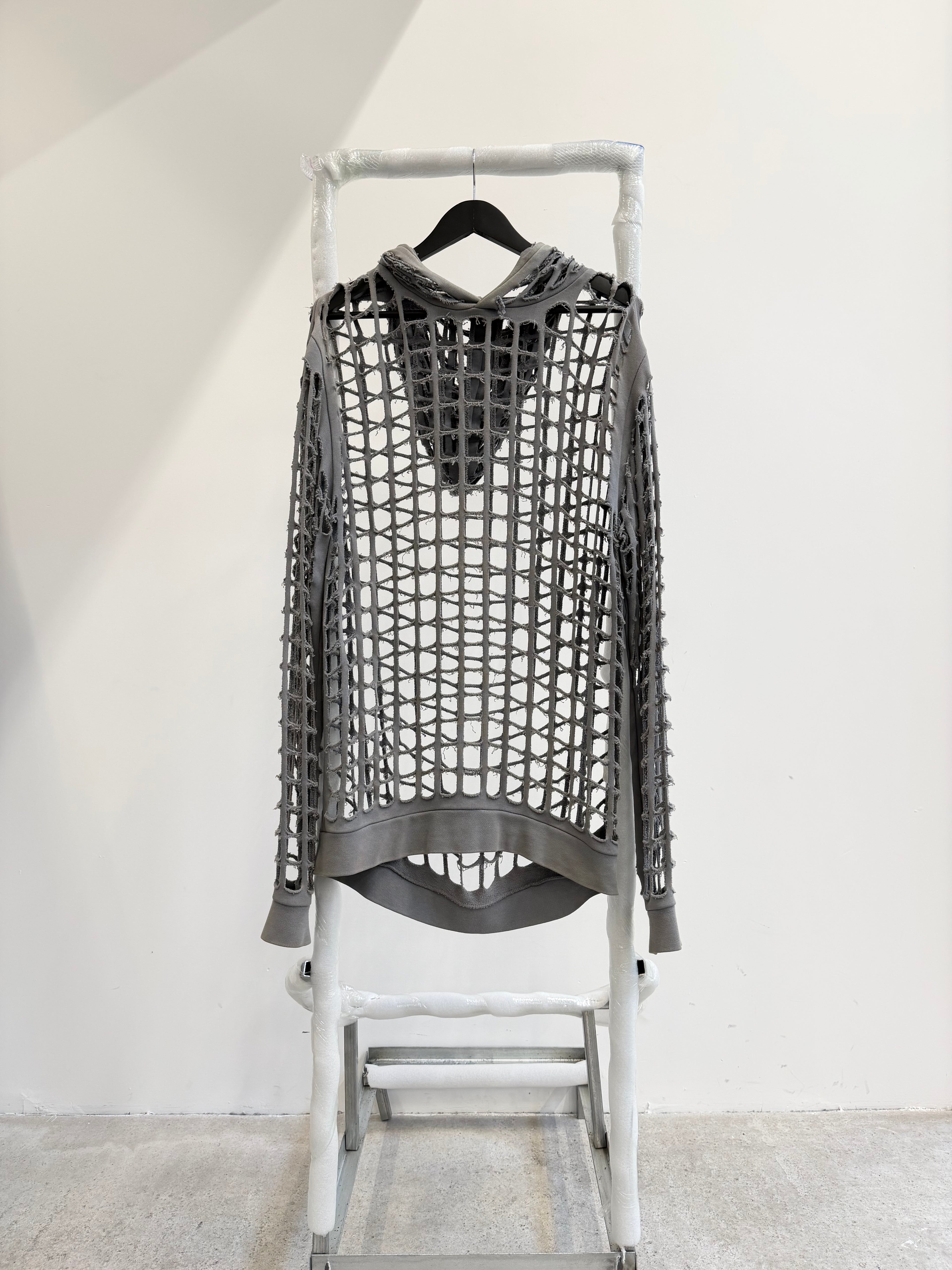 SS2006 Raf Simons 'Icarus Surgit' Oversize Laser-Cut Hoodie