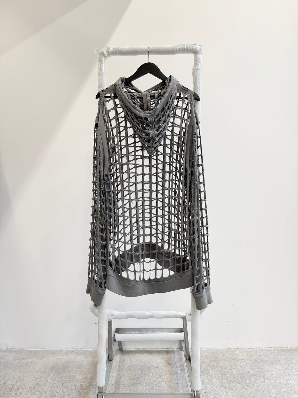 SS2006 Raf Simons 'Icarus Surgit' Oversize Laser-Cut Hoodie
