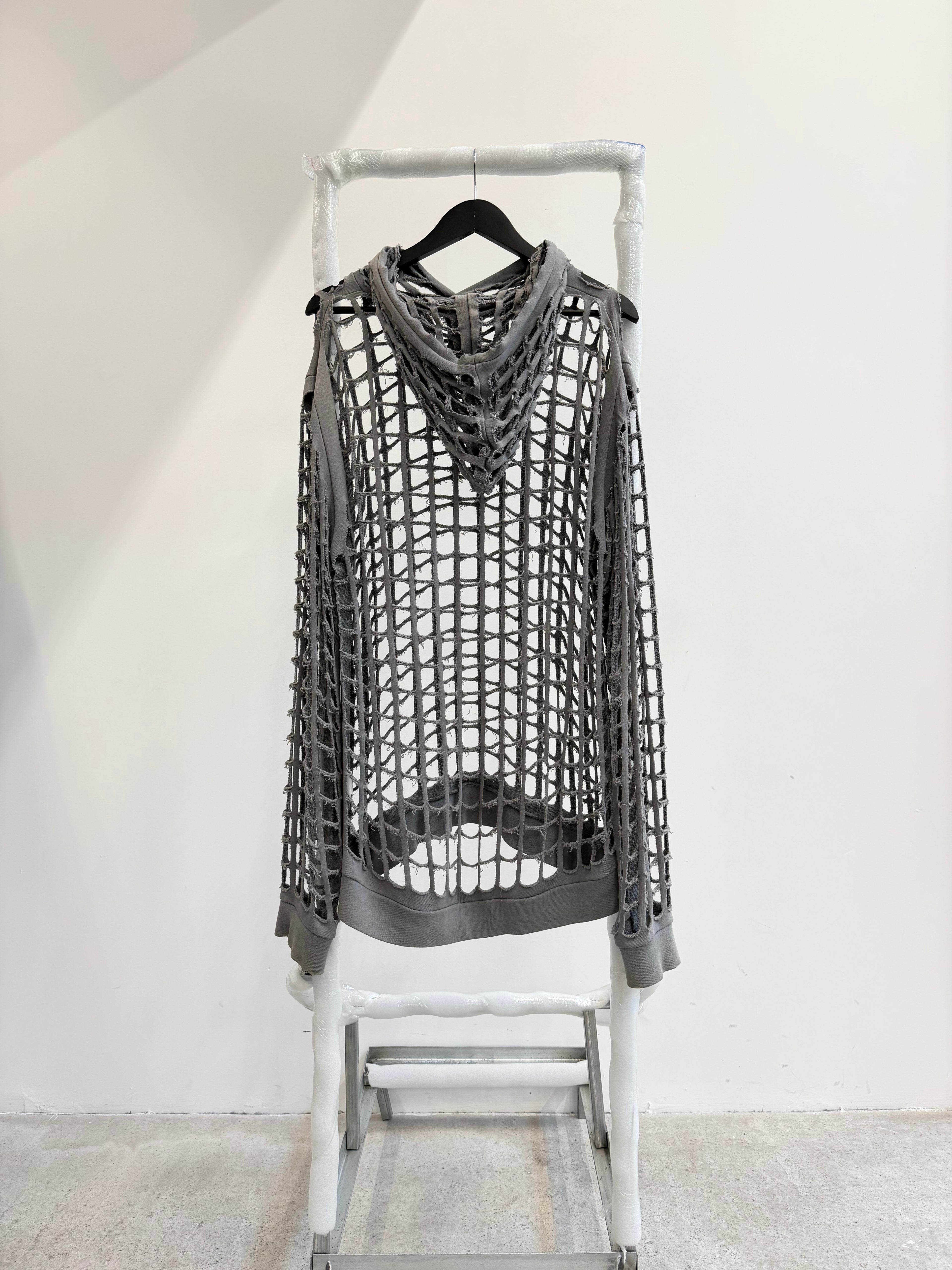 SS2006 Raf Simons 'Icarus Surgit' Oversize Laser-Cut Hoodie