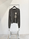 SS2002 Raf Simons Cashmere Salt And Pepper Knit With Patches