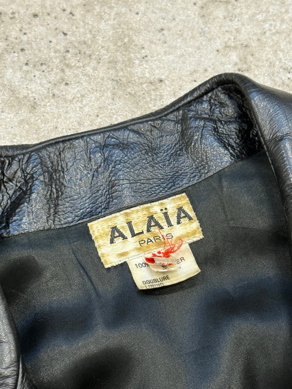 FW1990 Alaïa Patent Leather Perfecto With Darted And Laced Back
