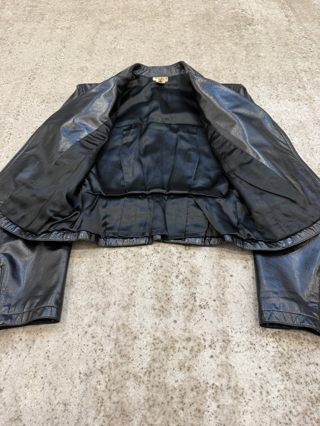 FW1990 Alaïa Patent Leather Perfecto With Darted And Laced Back