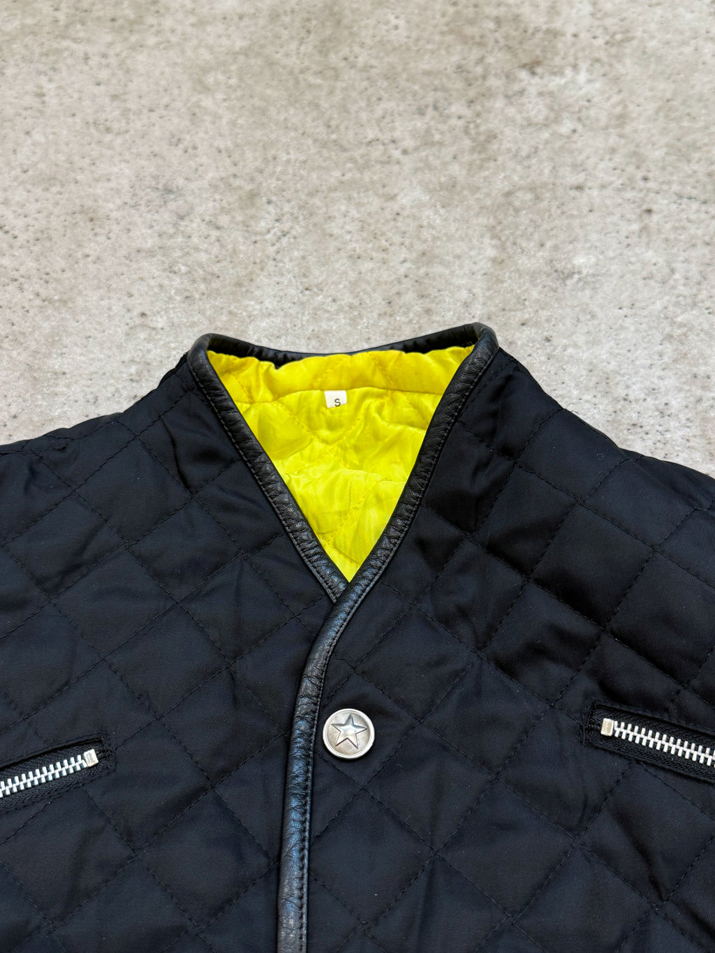 1980's Thierry Mugler Diamond-Quilted Nylon Bomber Jacket With Leather Trim