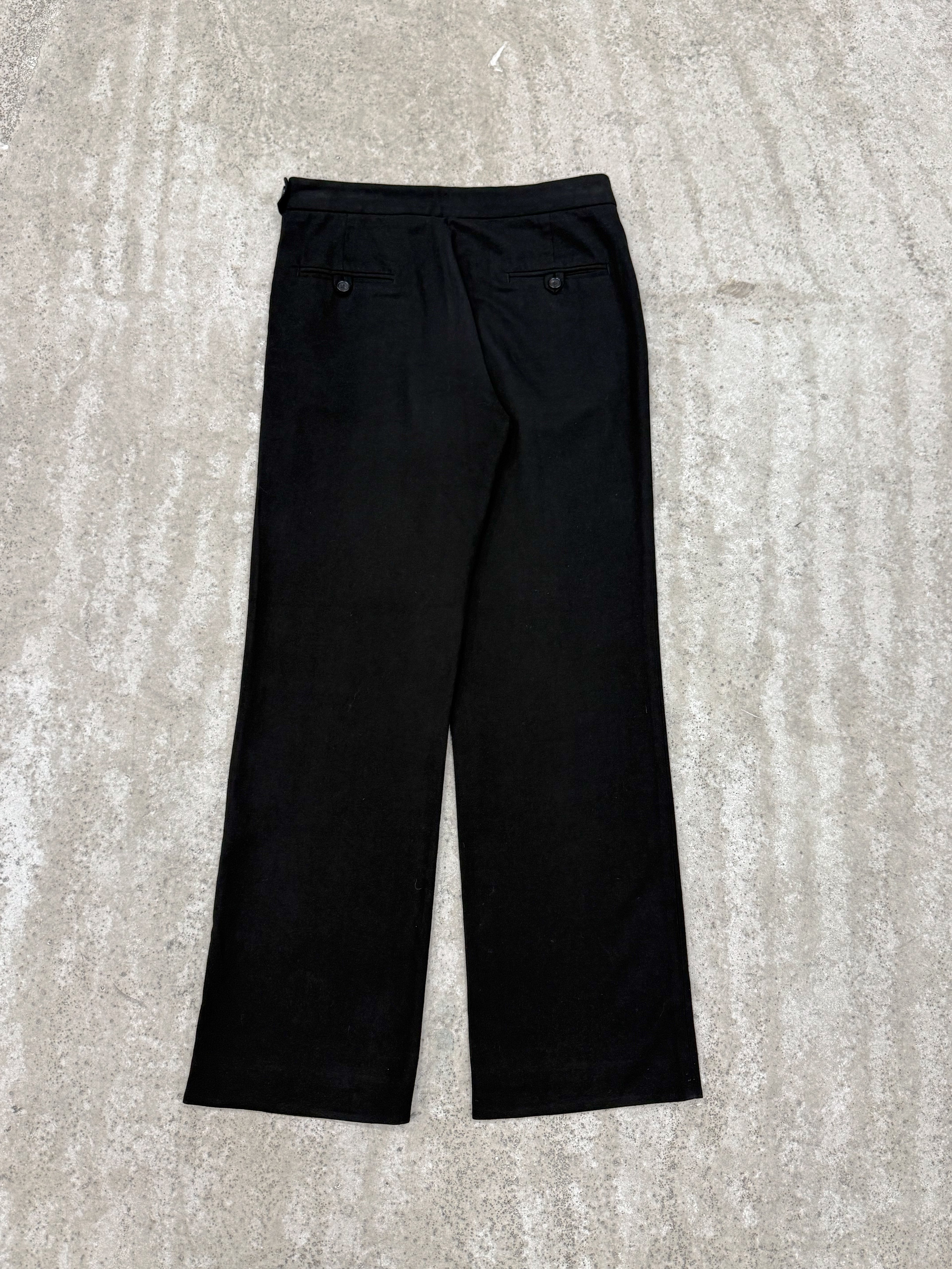 AW2000-2001 Raf Simons 'Confusion' Wool Pleated Wide Pants With Heavy Zipper