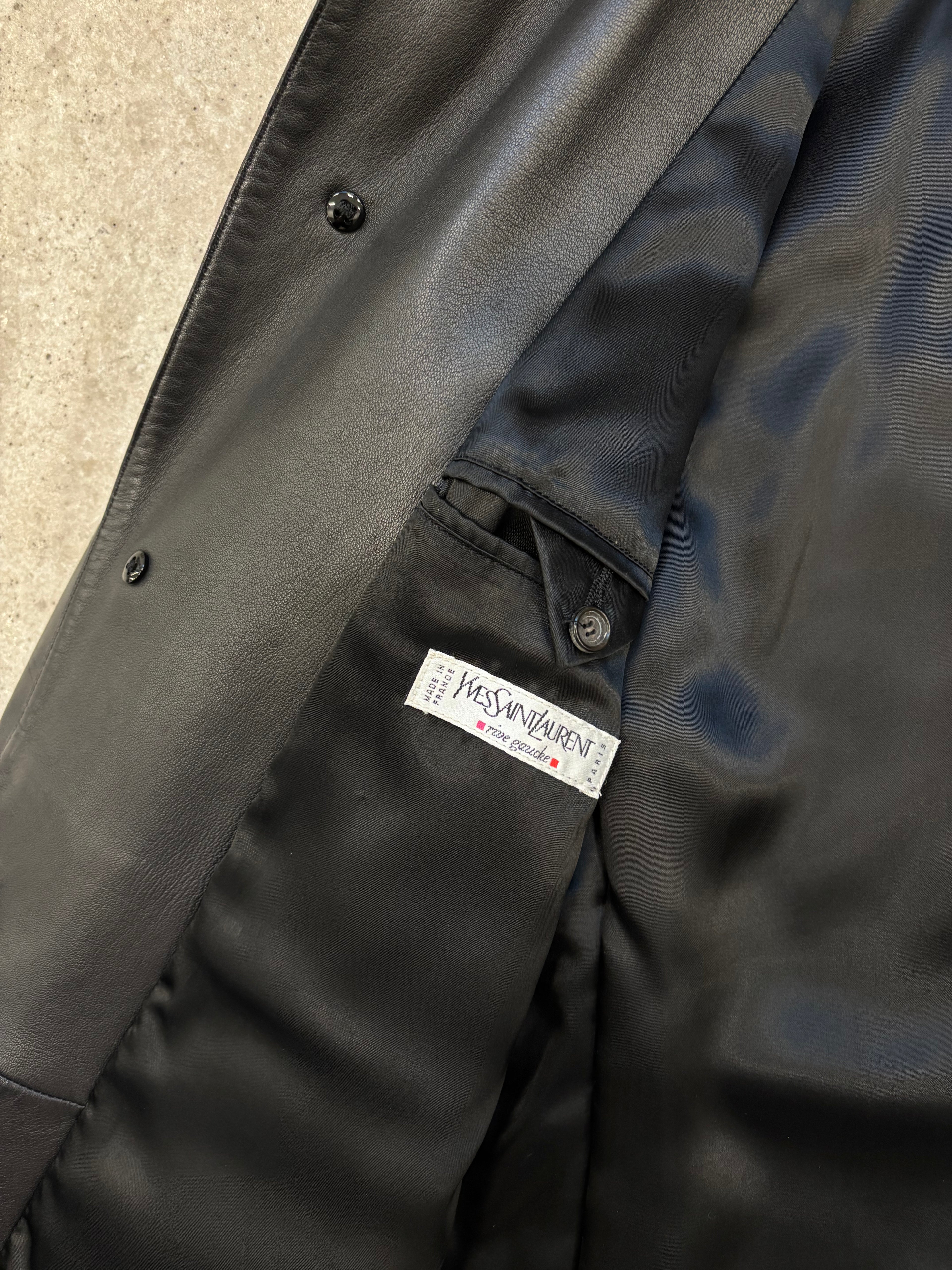 FW1999 Yves Saint Laurent Rive Gauche by Hedi Slimane Plongé Lamb Jacket