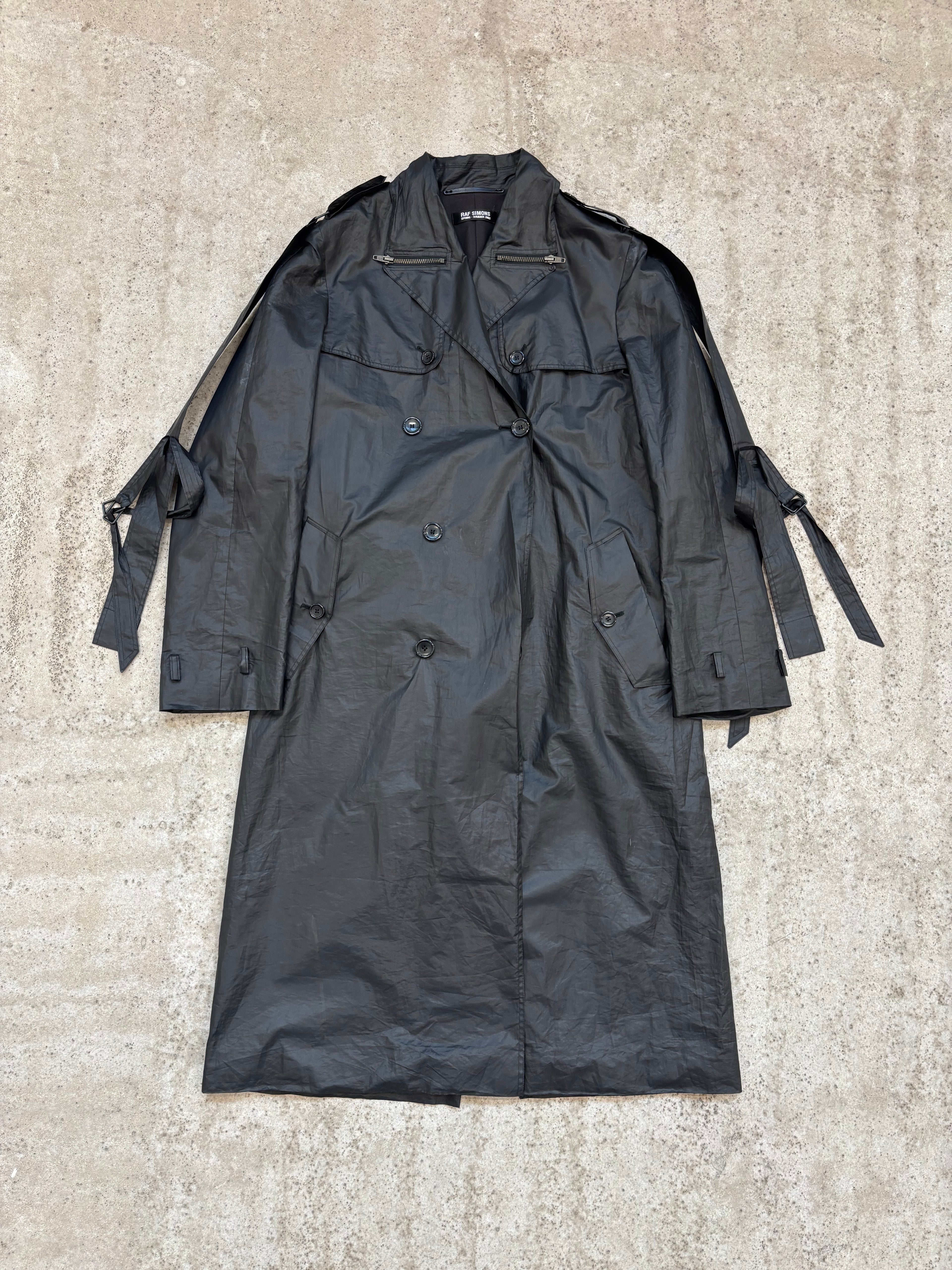 SS2003 Raf Simons Bondage Lightweight  Nylon Trench Coat