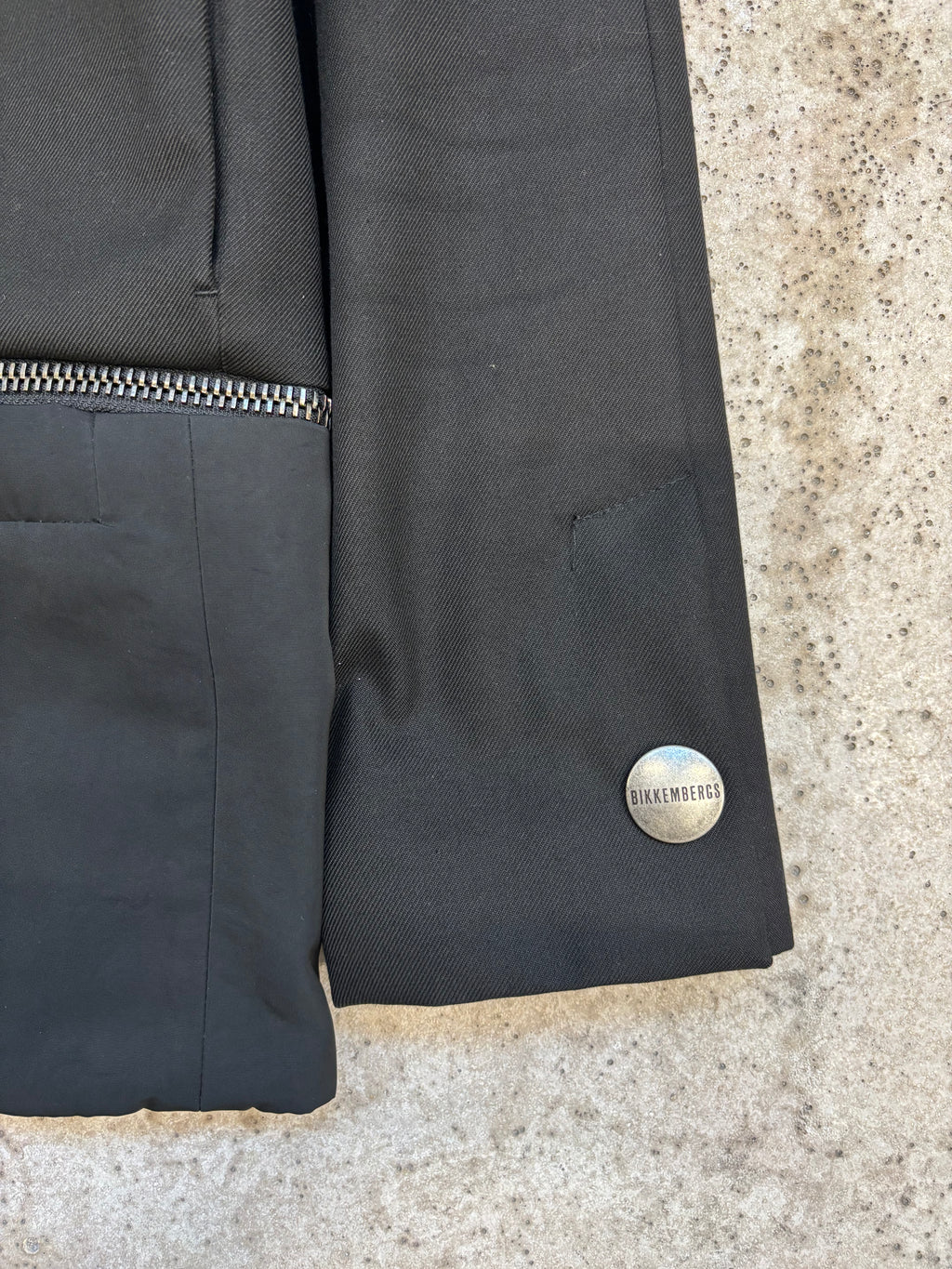 FW1996 Dirk Bikkembergs Zippable Extension Black Jacket