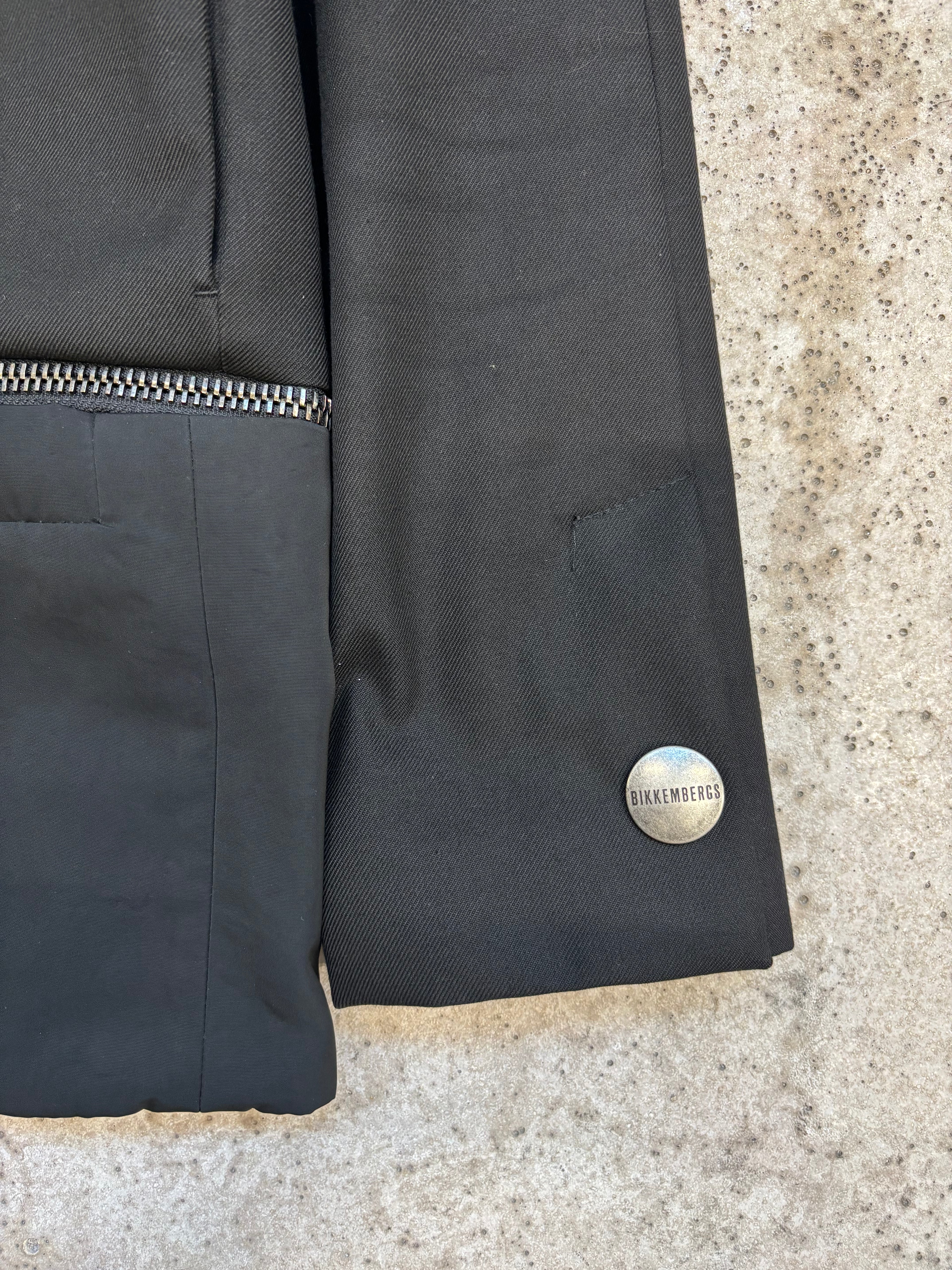 FW1996 Dirk Bikkembergs Zippable Extension Black Jacket