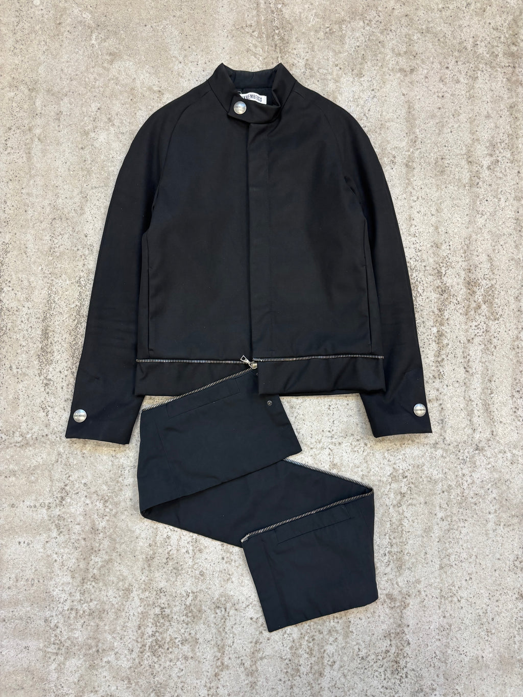 FW1996 Dirk Bikkembergs Zippable Extension Black Jacket