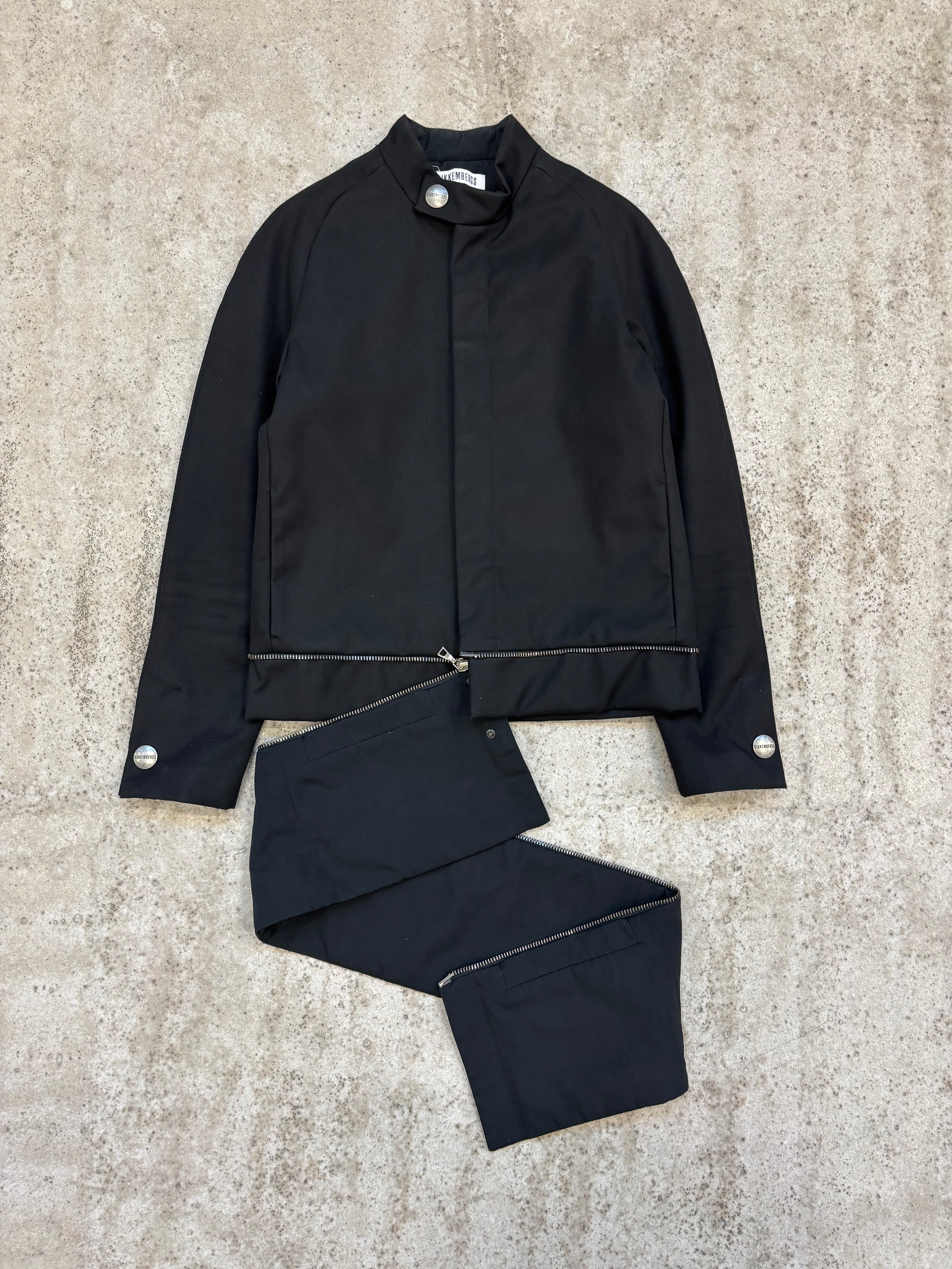 FW1996 Dirk Bikkembergs Zippable Extension Black Jacket