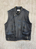2003 Martin Margiela Artisanal Cut Sleeves Leather Biker Jacket